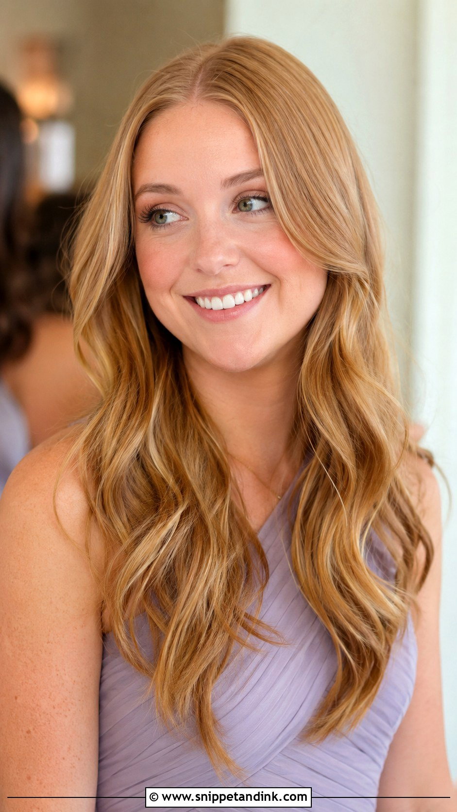 Middle Part Bridesmaid Hair Down - Snippet and Ink - 20 Simple Bridesmaid Hair Down Ideas
