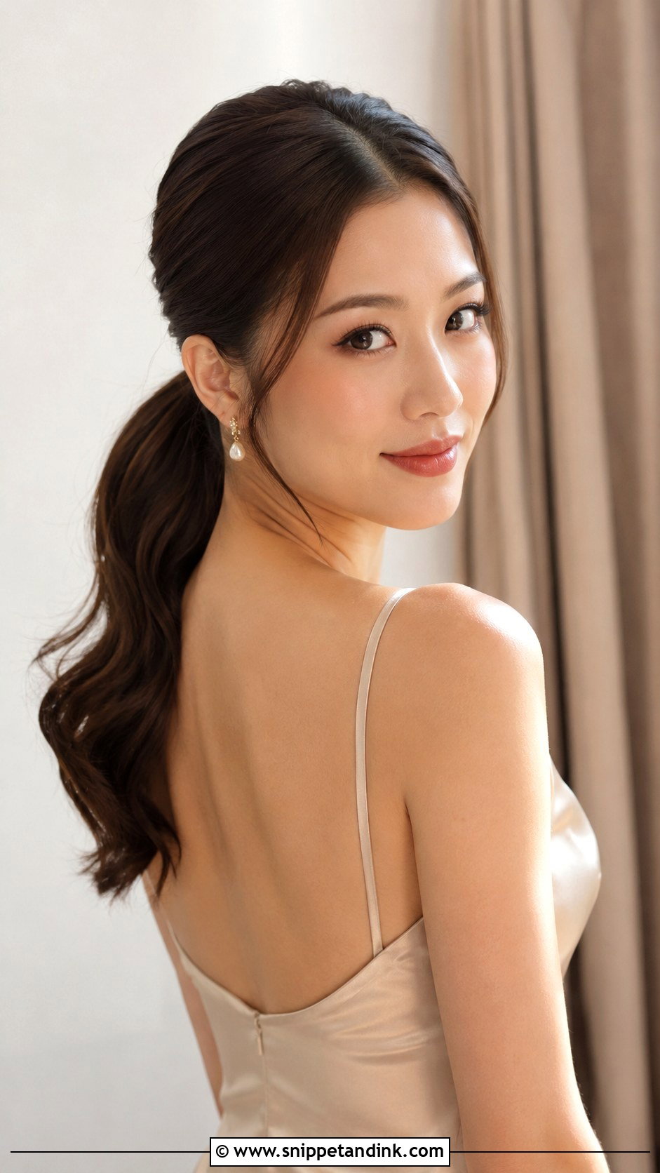 Middle Part Bridesmaid Ponytail Updo - Snippet and Ink - 20 Bridesmaid Hairstyles Updo Ponytail