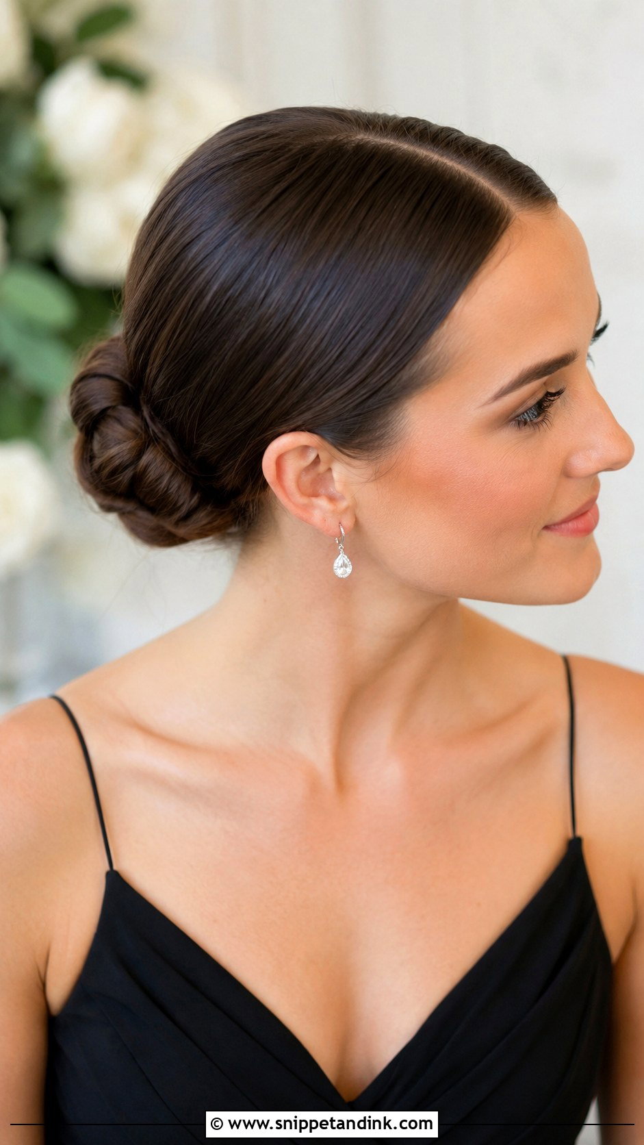 Middle Part Bun Bridesmaid Hair - Snippet and Ink - 20 Bun Bridesmaid Hair Ideas