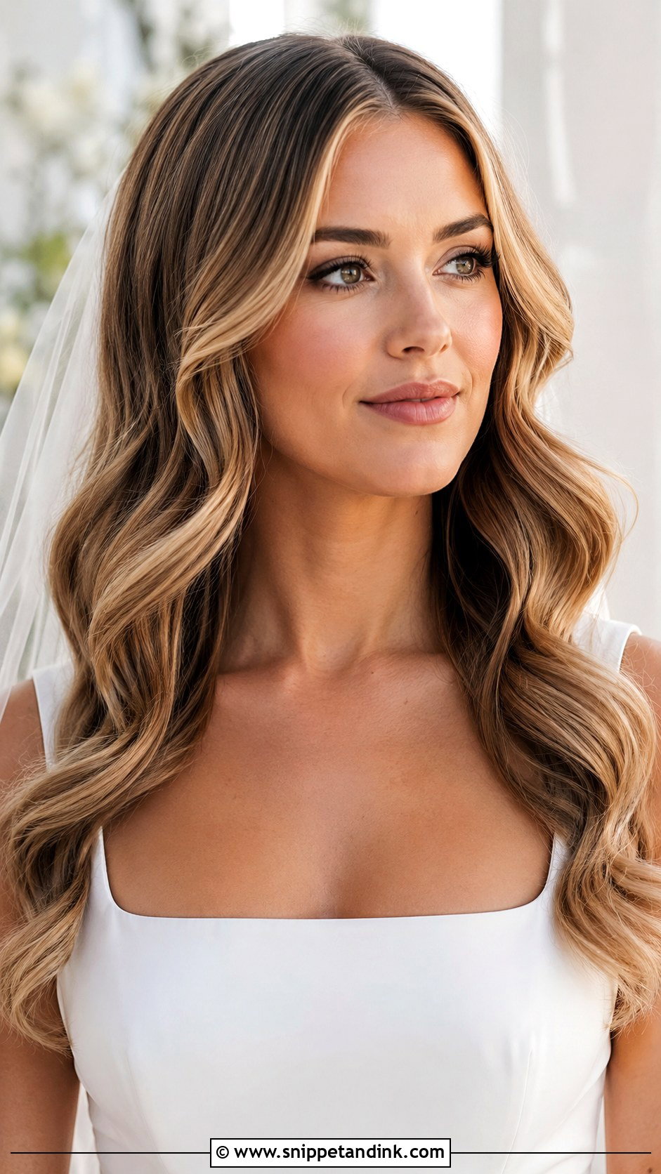 Middle Part Hollywood Waves Bridal Hair - Snippet and Ink - 15 Hollywood Wave Bridal Hair Ideas