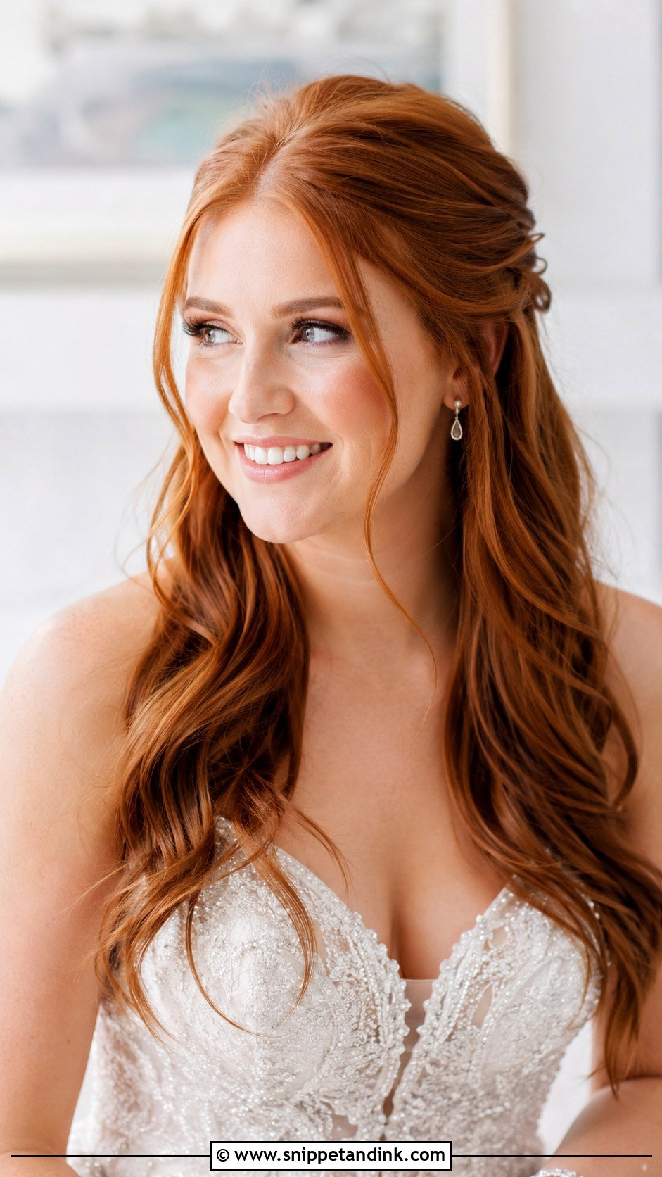 Middle Part Milkmaid Braid for Brides - Snippet and Ink - 20 Middle Part Bridal Hair Ideas
