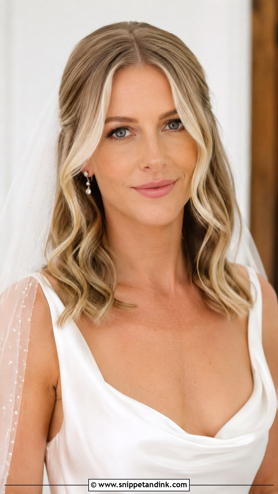 Middle Part Wedding Hair Down Medium Length - Snippet and Ink - 15 Wedding Hairstyles Down Medium Length