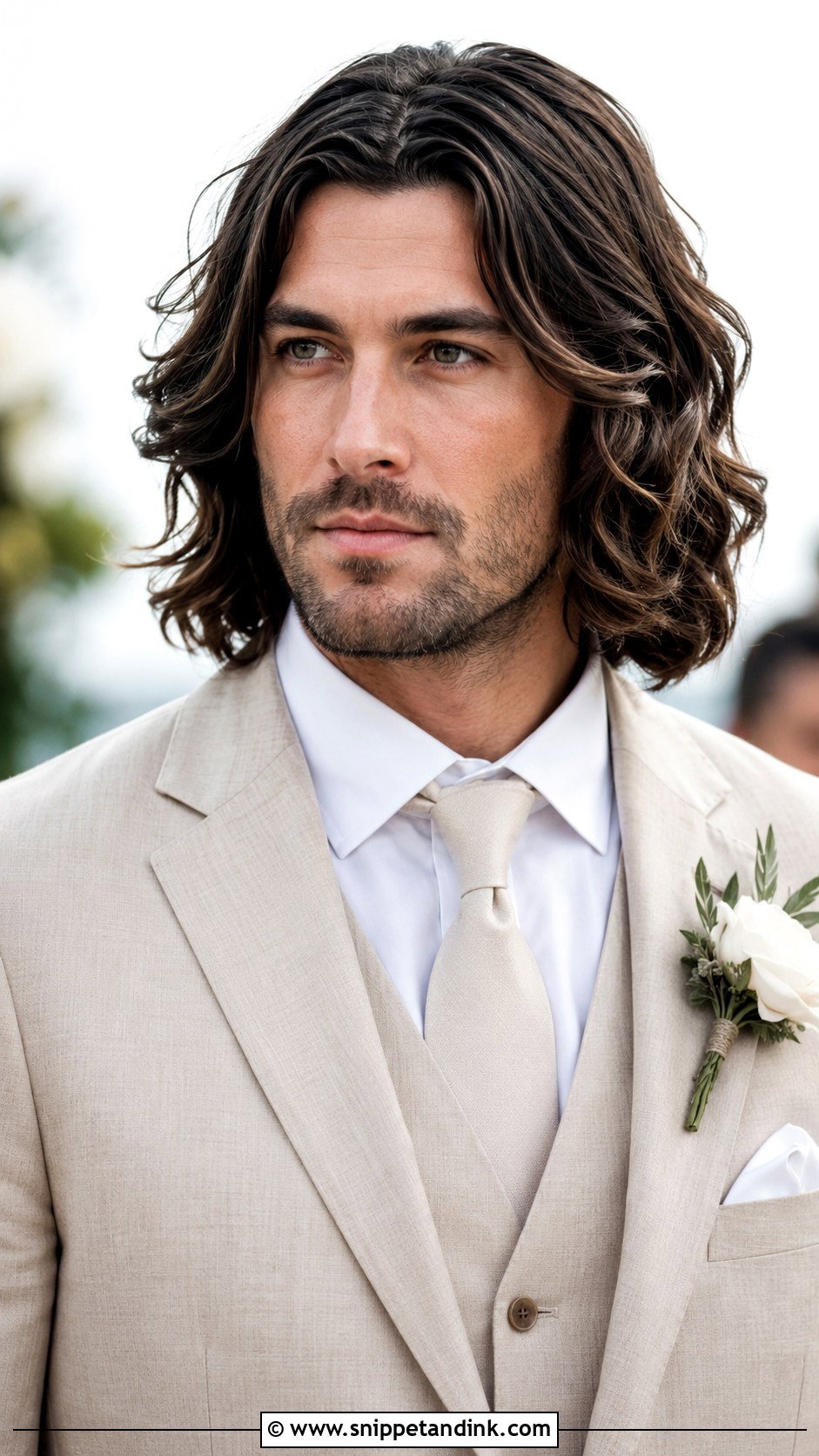 Middle Part With Length - Snippet and Ink - 20 Groom Hair Ideas