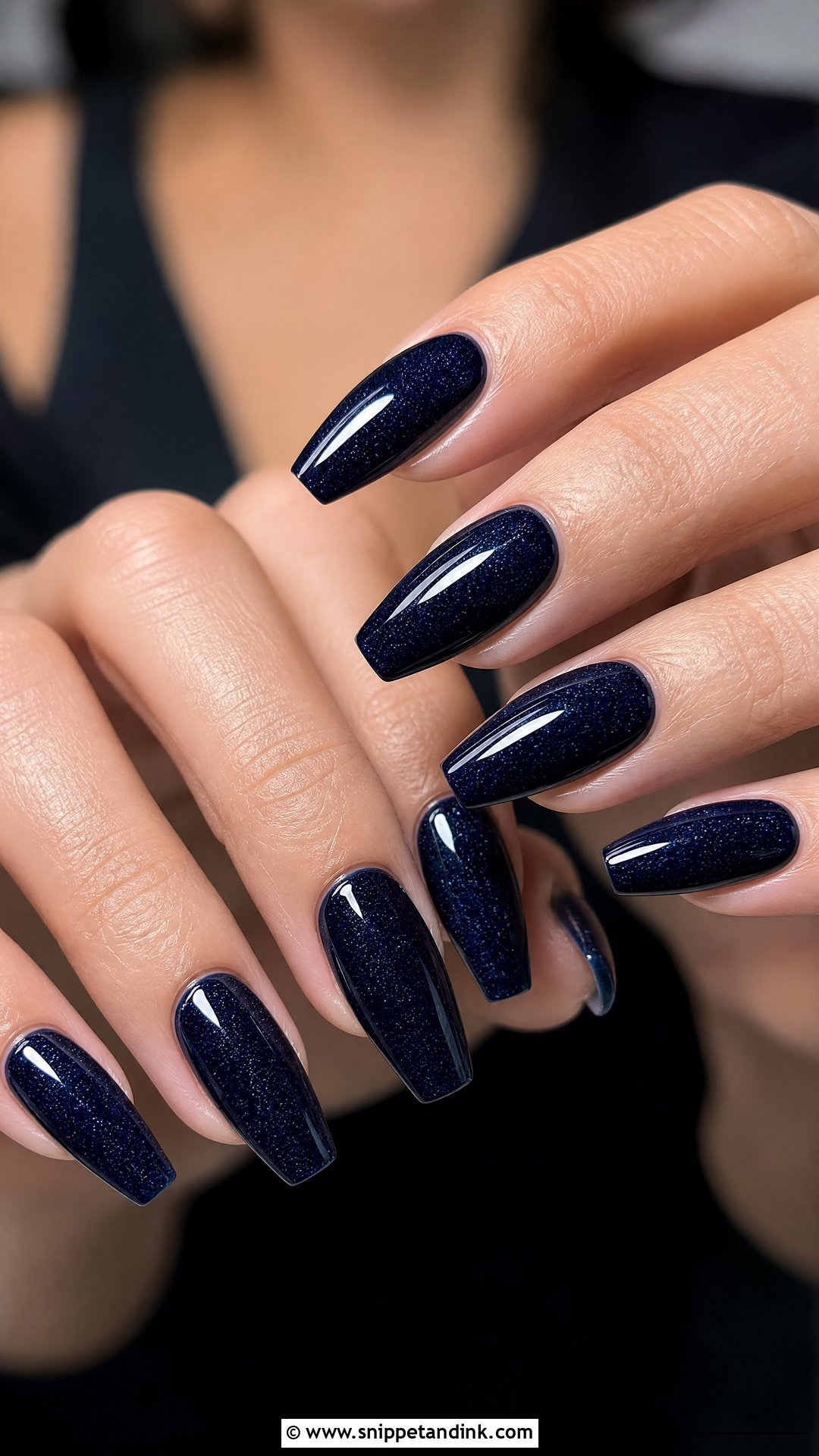 Midnight Blue Wedding Nails - Snippet and Ink - 25 Dark Wedding Nails