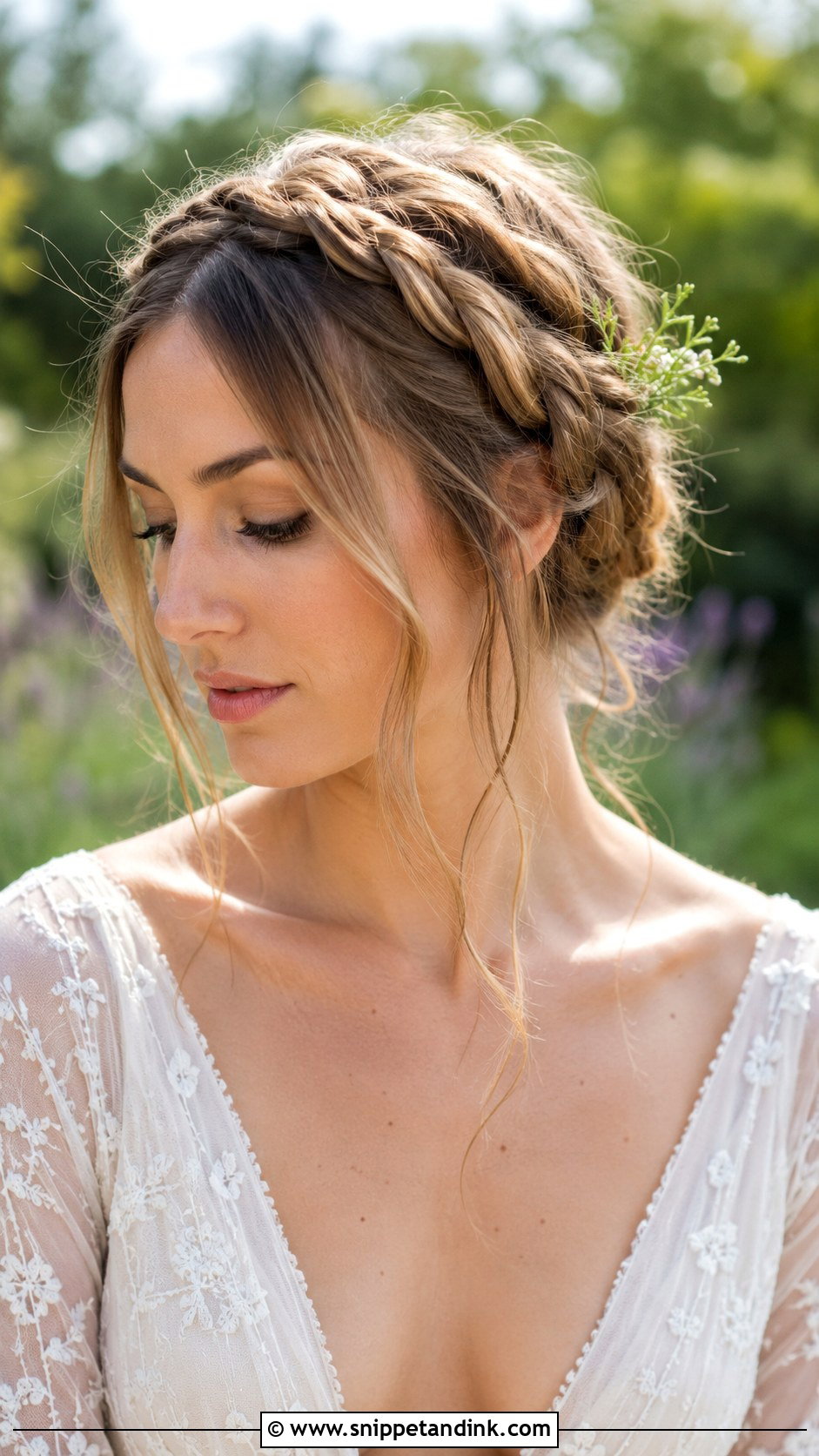 Milkmaid Braid - Snippet and Ink - 25 Whimsical Bridal Hair Ideas
