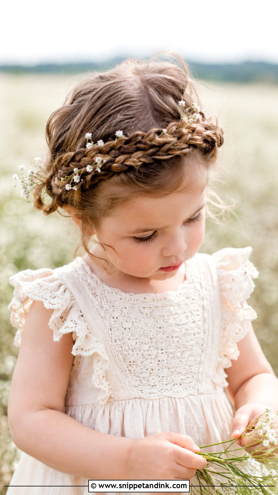Milkmaid Braid Crown - Snippet and Ink - 20 Flowergirl Hairstyle for Toddler Ideas