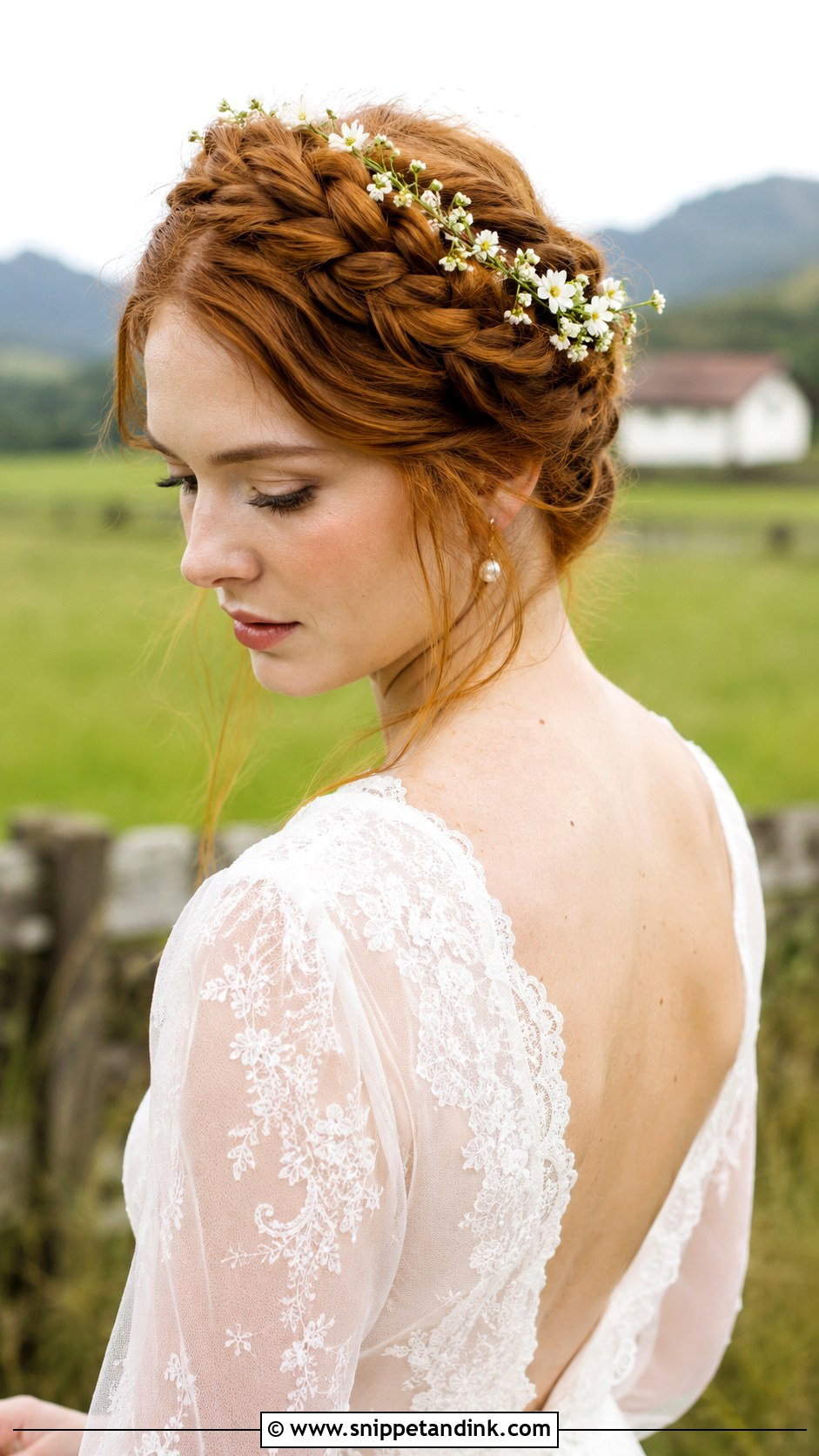 Milkmaid Braid Wedding Hairstyle - Snippet and Ink - 20 Bride Braided Hairstyles