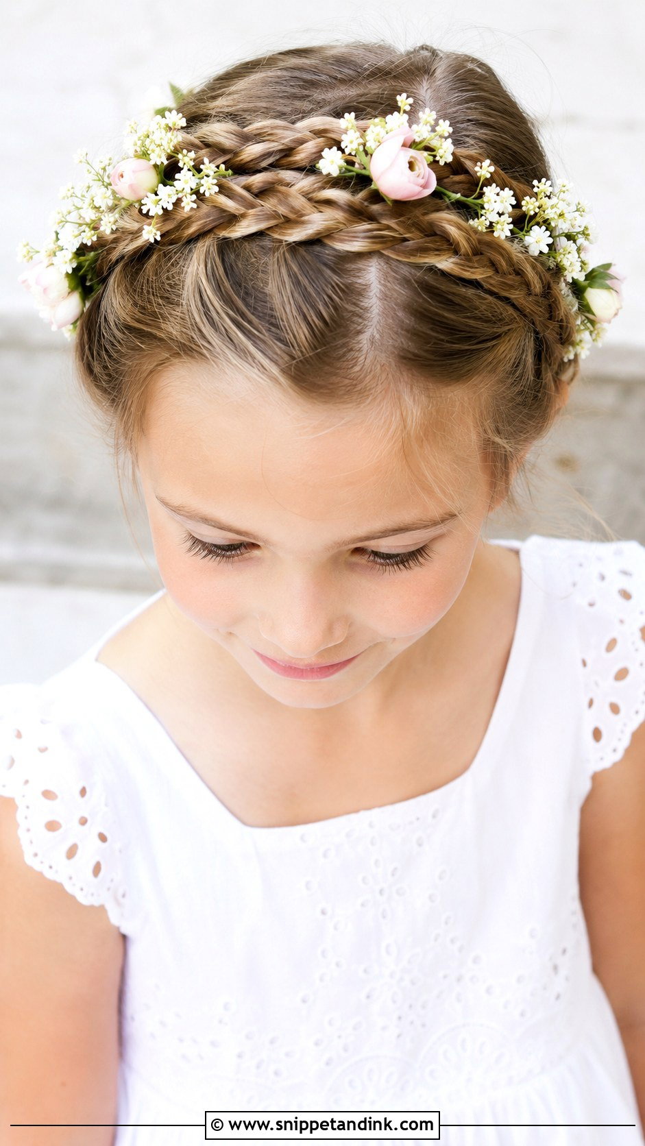 Milkmaid Braids - Snippet and Ink - 20 Kid Wedding Hairstyles