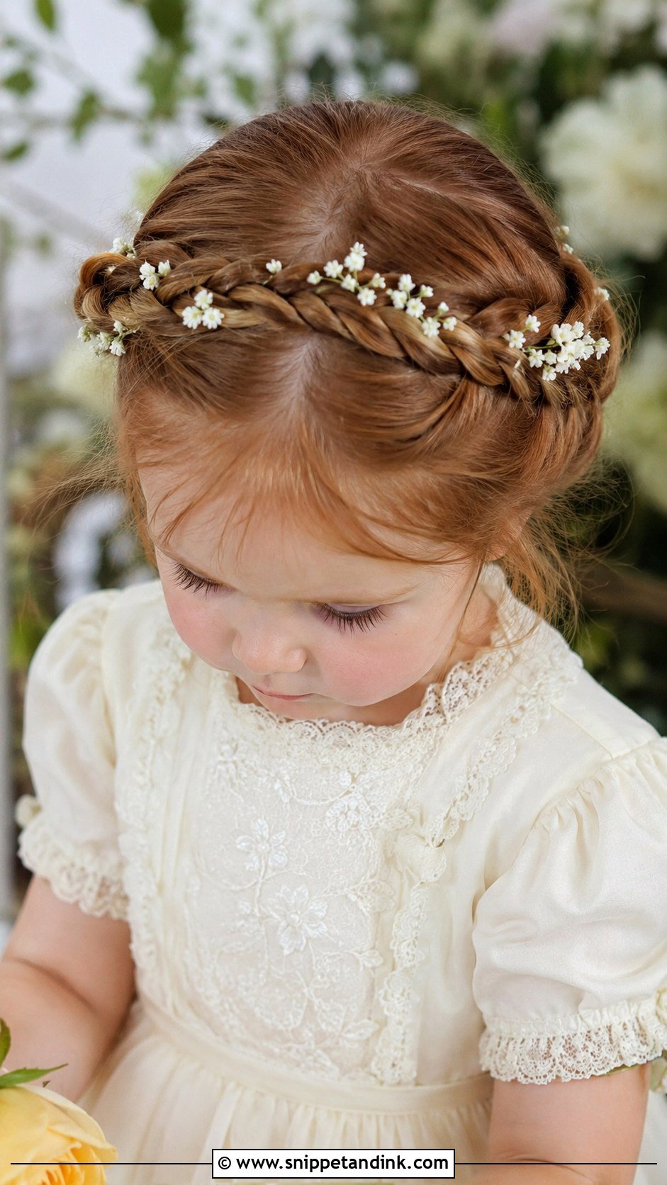Milkmaid Braids - Snippet and Ink - 25 Toddler Wedding Hairstyles