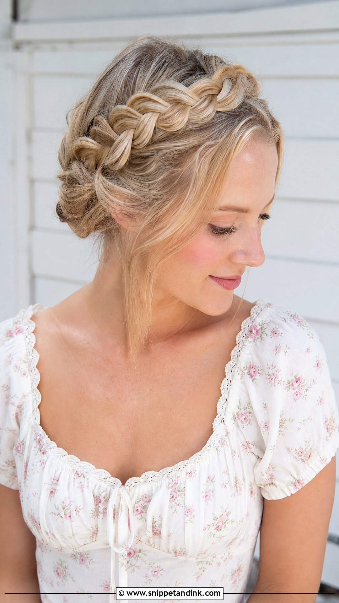 Milkmaid Braids - Snippet and Ink - 20 Braided Hairstyles for Wedding Guest