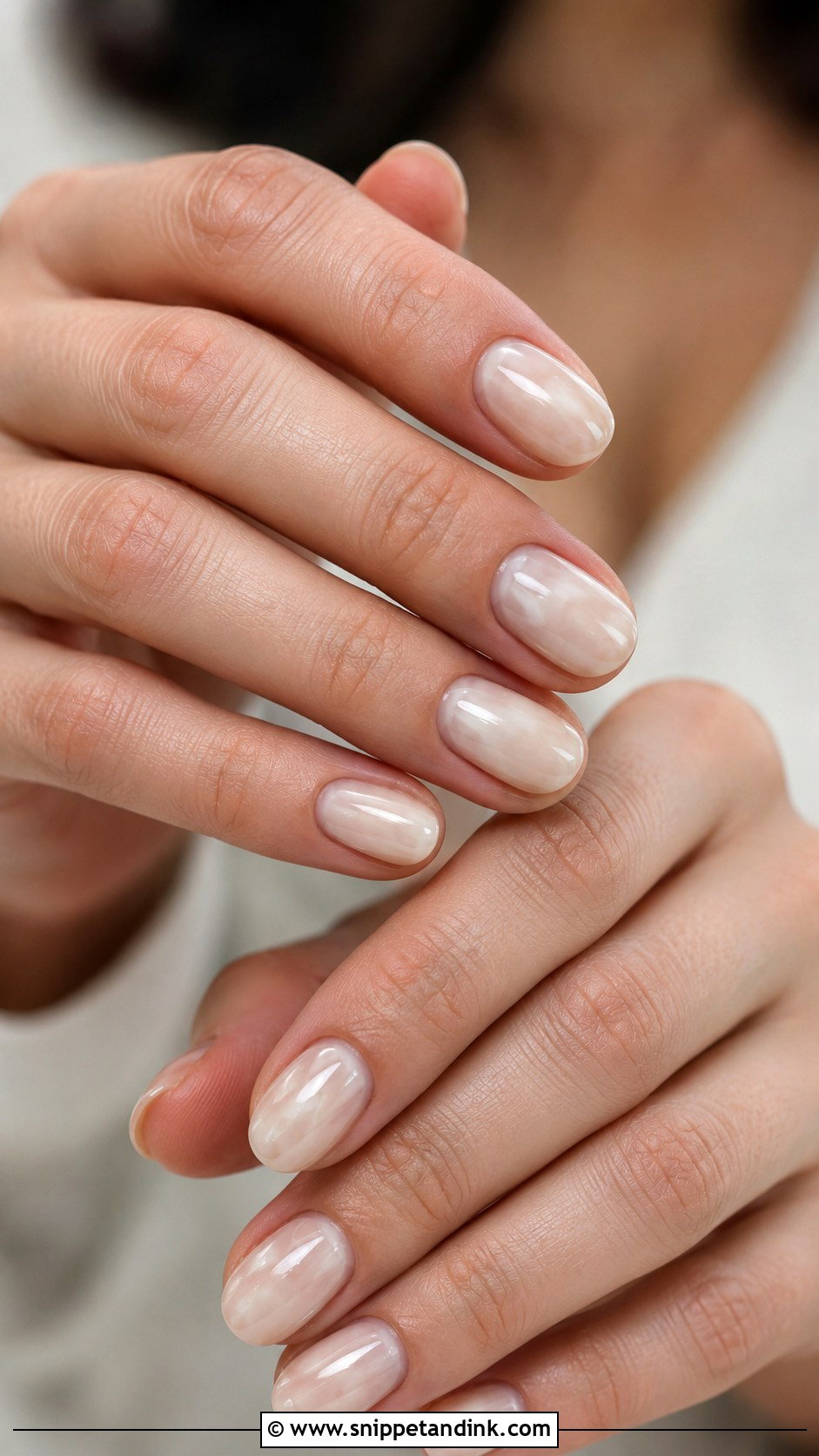 Milky Beige Wedding Nails - Snippet and Ink - 20 Beige Wedding Nails