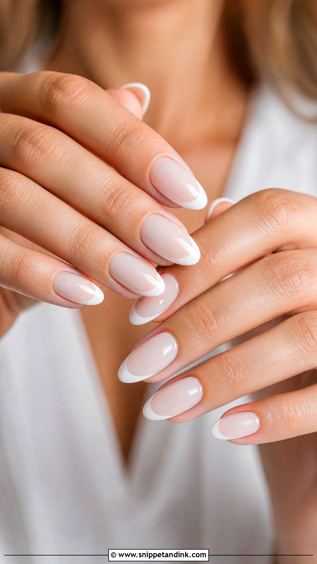 Milky French Bridal Nails - Snippet and Ink - 25 French Bridal Nails