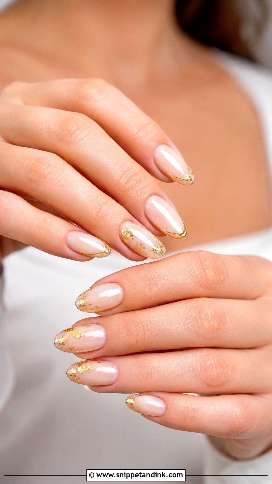Milky Gold Wedding Nails - Snippet and Ink - 20 Milky Wedding Nails
