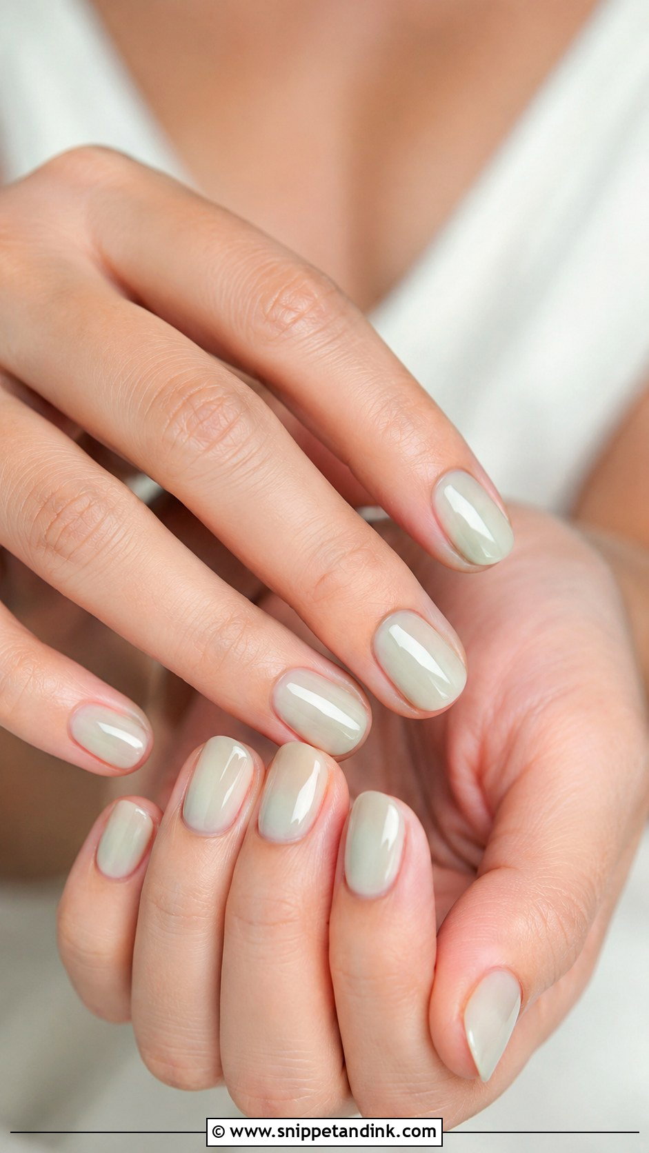 Milky Green Bridesmaid Nails - Snippet and Ink - 20 Green Bridesmaid Nails