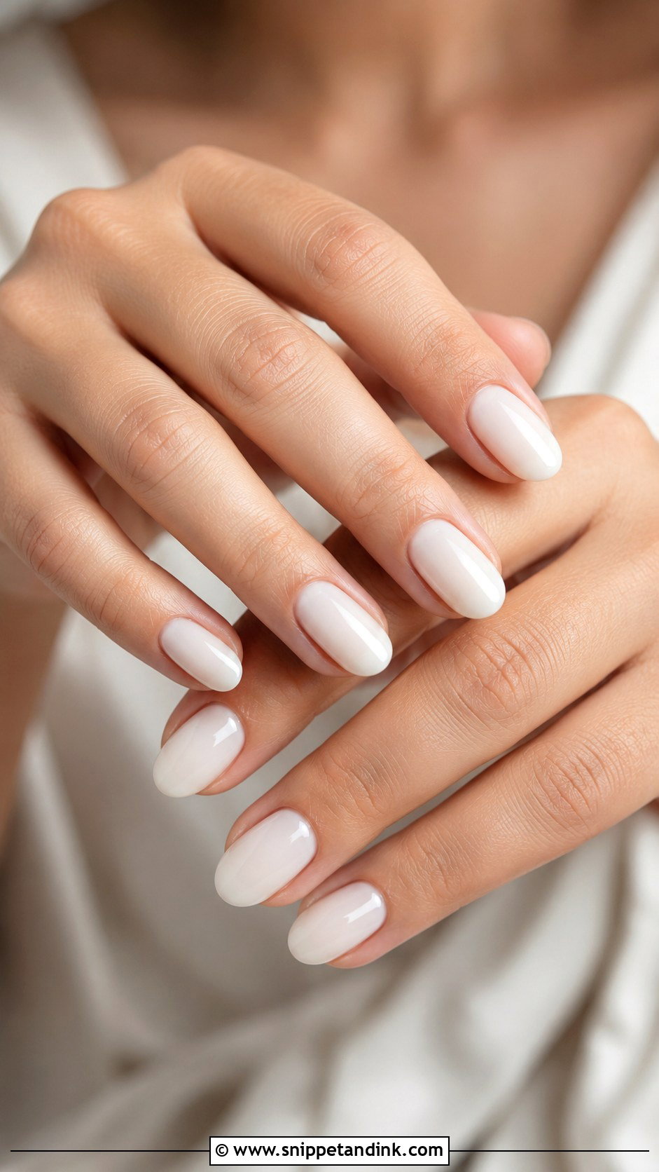Milky Ivory Wedding Nails - Snippet and Ink - 20 Ivory Wedding Nails