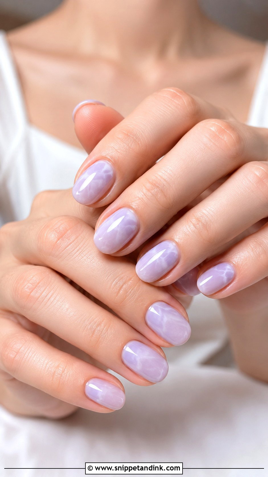 Milky Lavender Wedding Nails - Snippet and Ink - 20 Lavender Wedding Nails