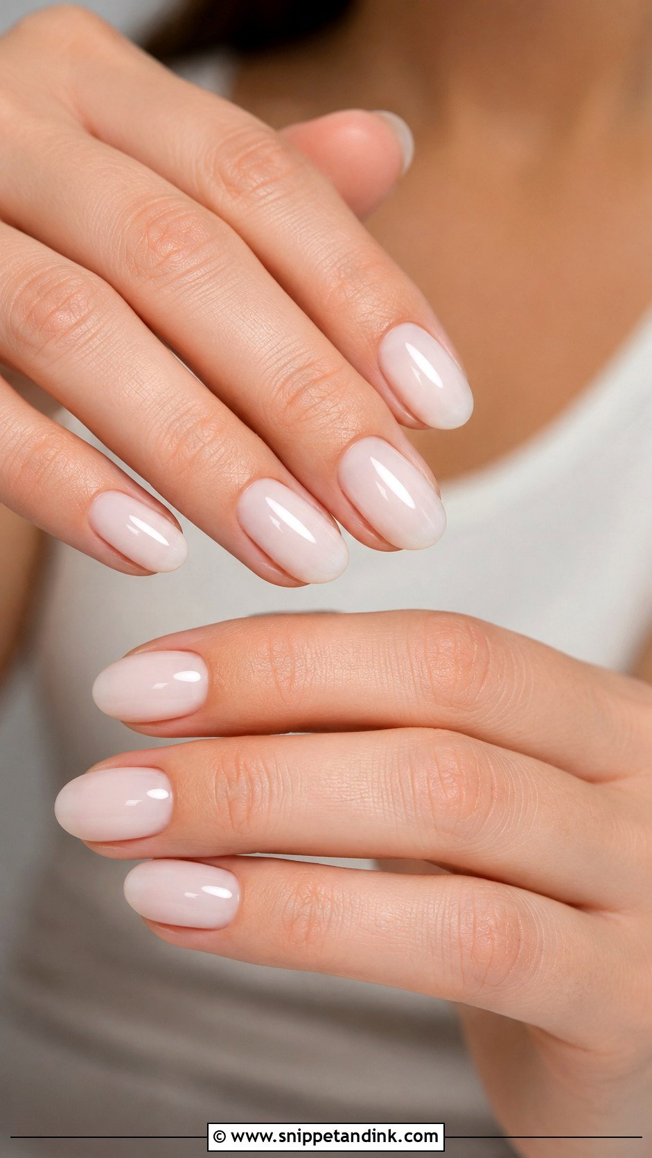Milky Oval Wedding Nails - Snippet and Ink - 20 Milky Wedding Nails