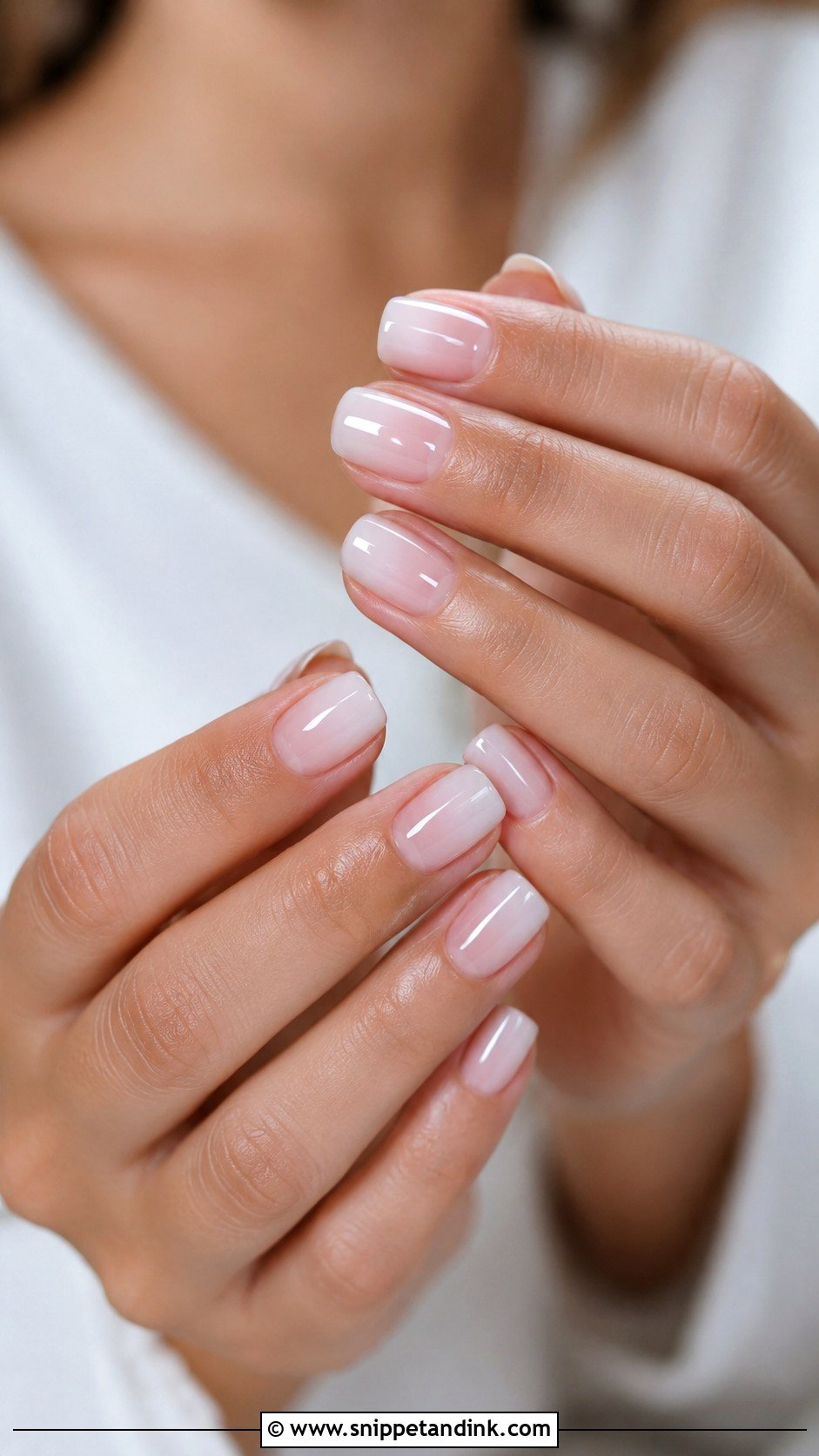 Milky Pink And White Wedding Nails - Snippet and Ink - 20 Pink and White Wedding Nails
