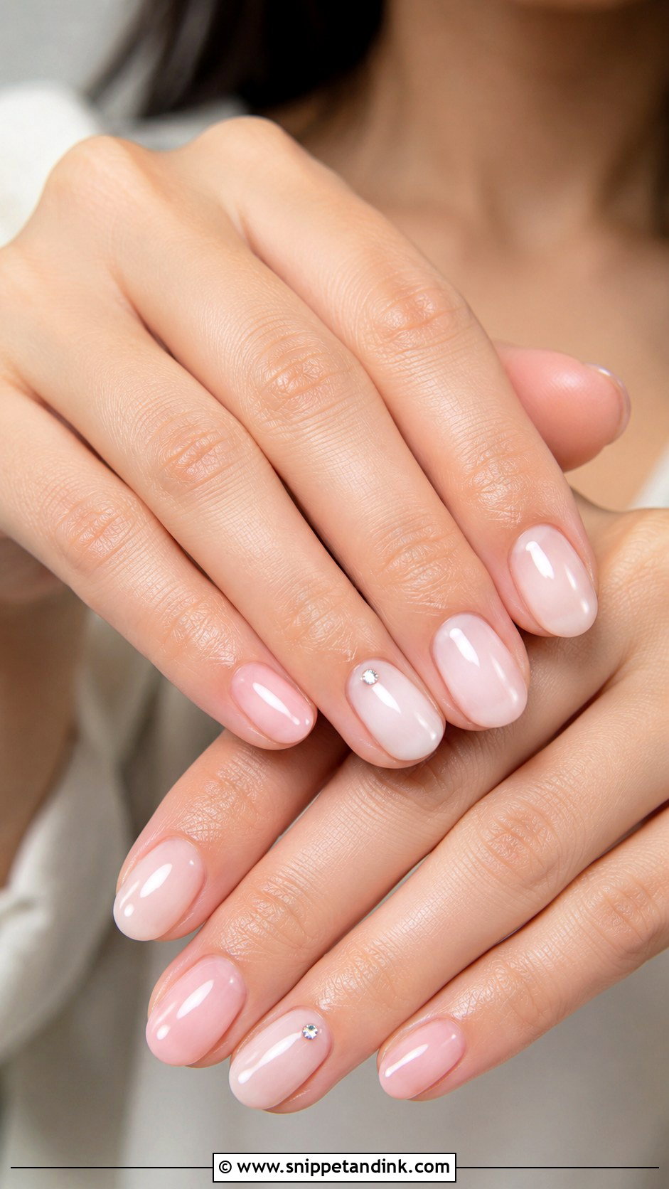 Milky Pink Anniversary Nails - Snippet and Ink - 20 Wedding Anniversary Nails Ideas