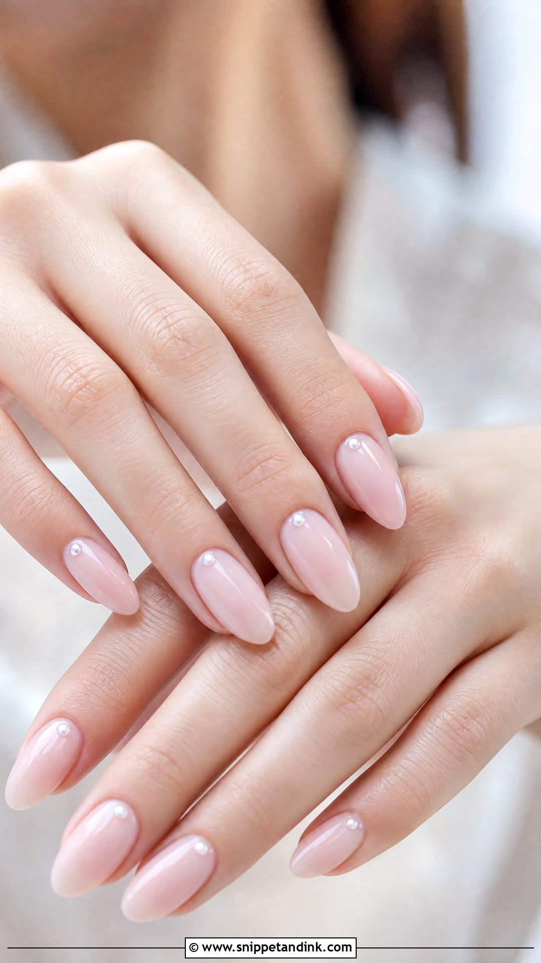 Milky Pink Spring Wedding Nails - Snippet and Ink - 25 Spring Wedding Nails