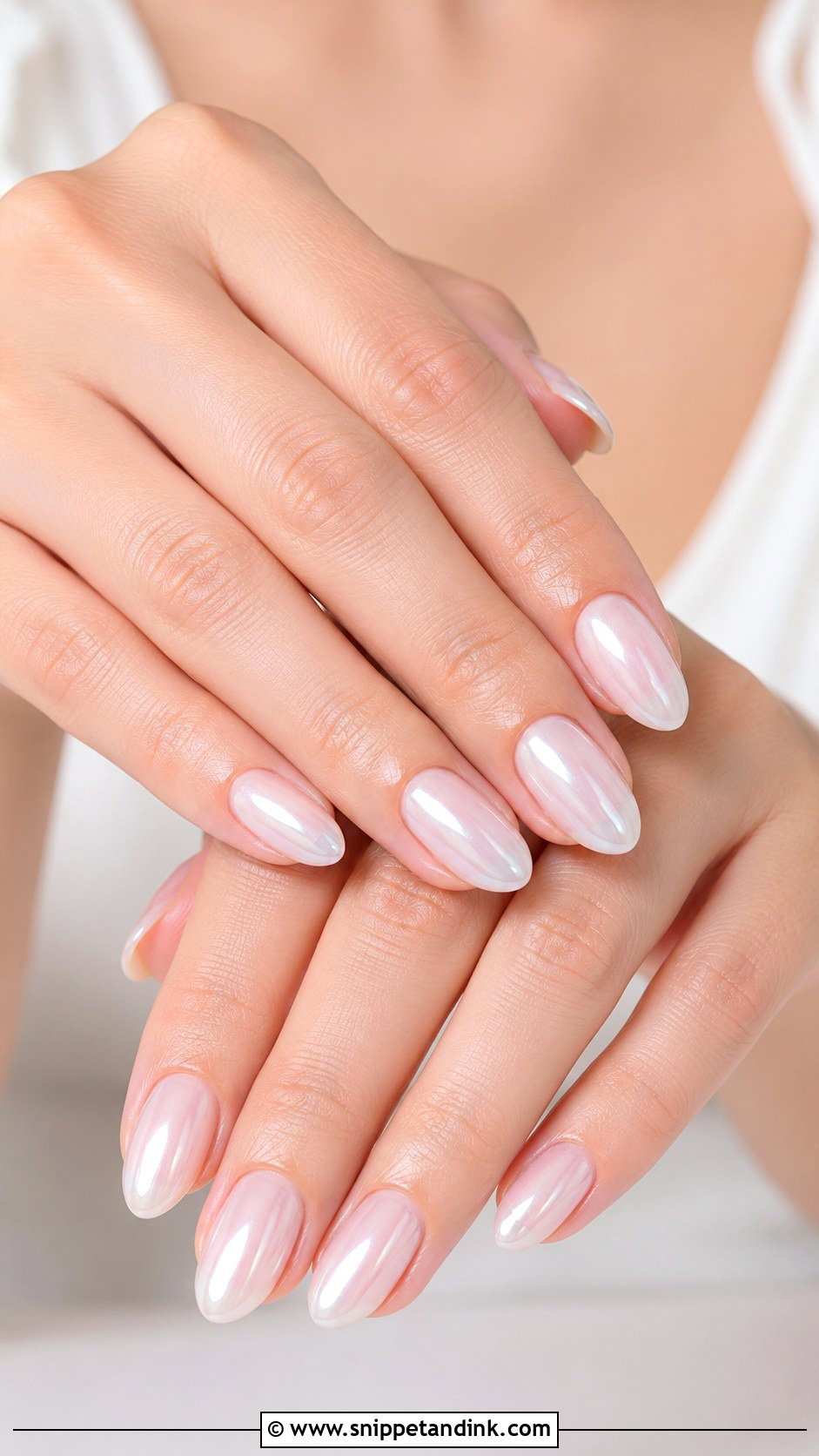 Milky White Acrylic Almond Wedding Nails - Snippet and Ink - 20 Acrylic Almond Wedding Nails for Bride