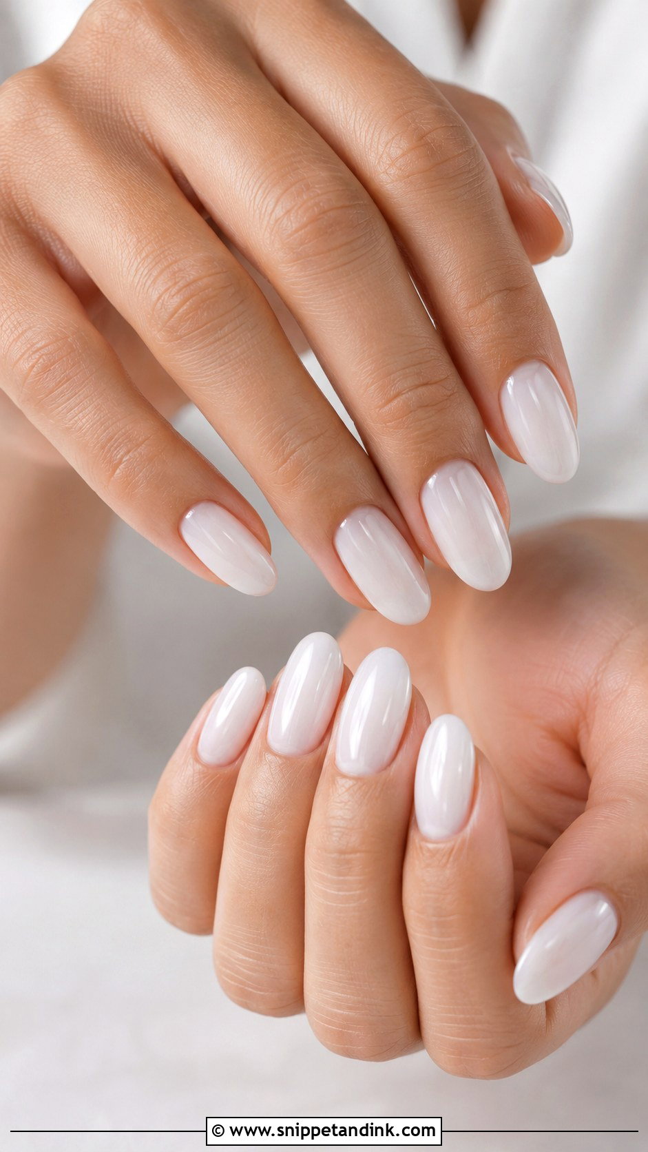 Milky White Acrylic Bridal Nails - Snippet and Ink - 20 Acrylic Bridal Wedding Nails
