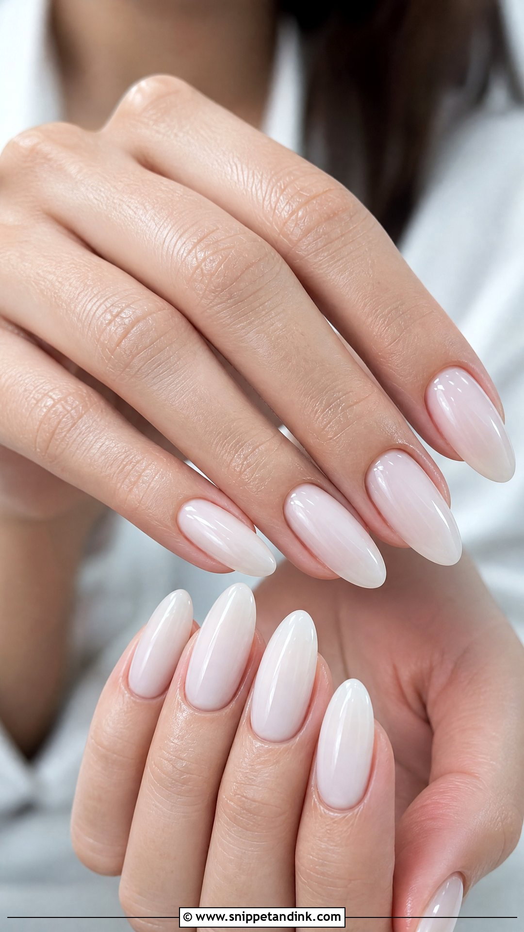 Milky White Almond Nails - Snippet and Ink - 25 Classy Nails for Wedding Guest