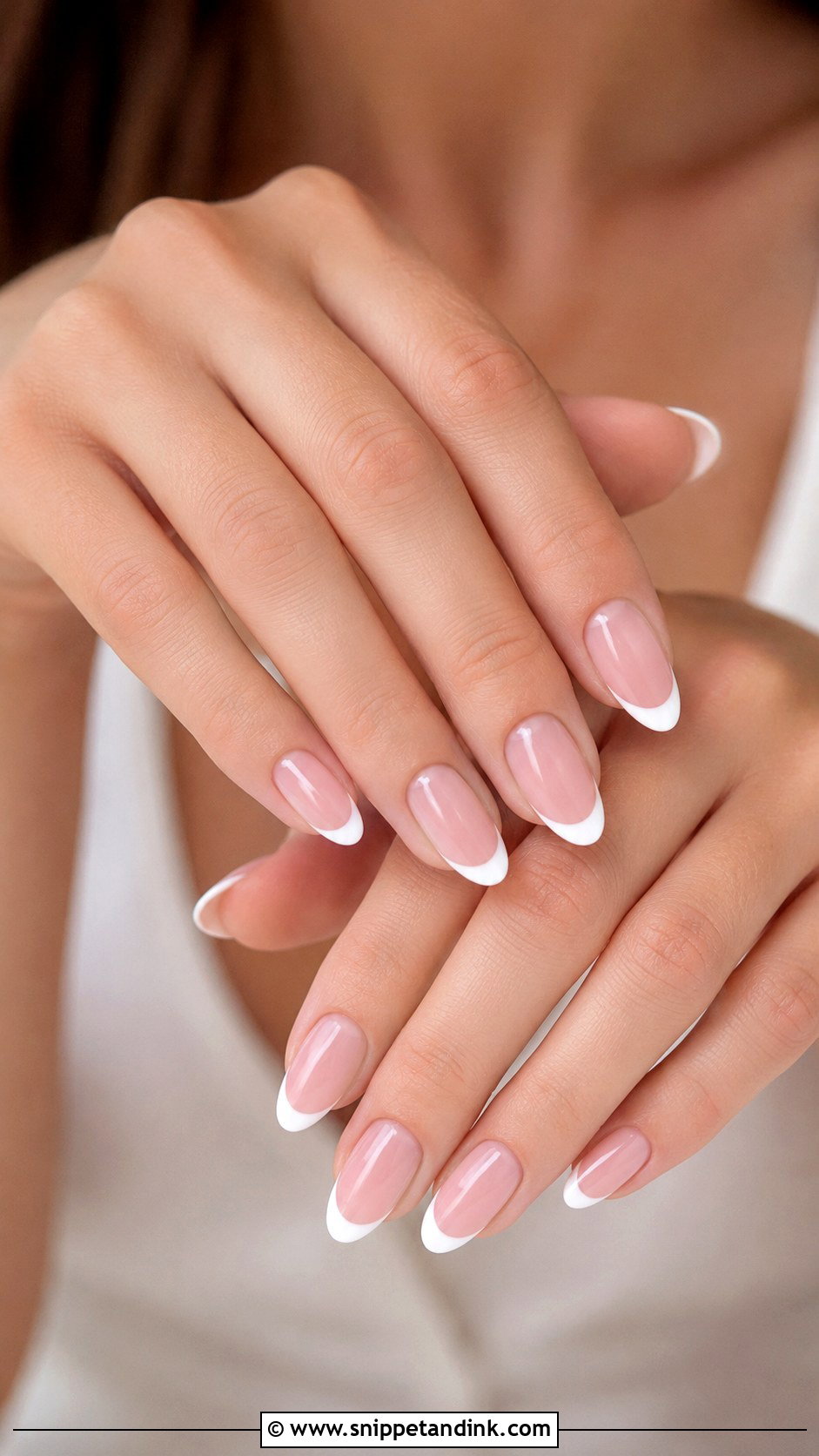 Milky White Almond Wedding Nails - Snippet and Ink - 20 Almond Shape Wedding Nails Bride