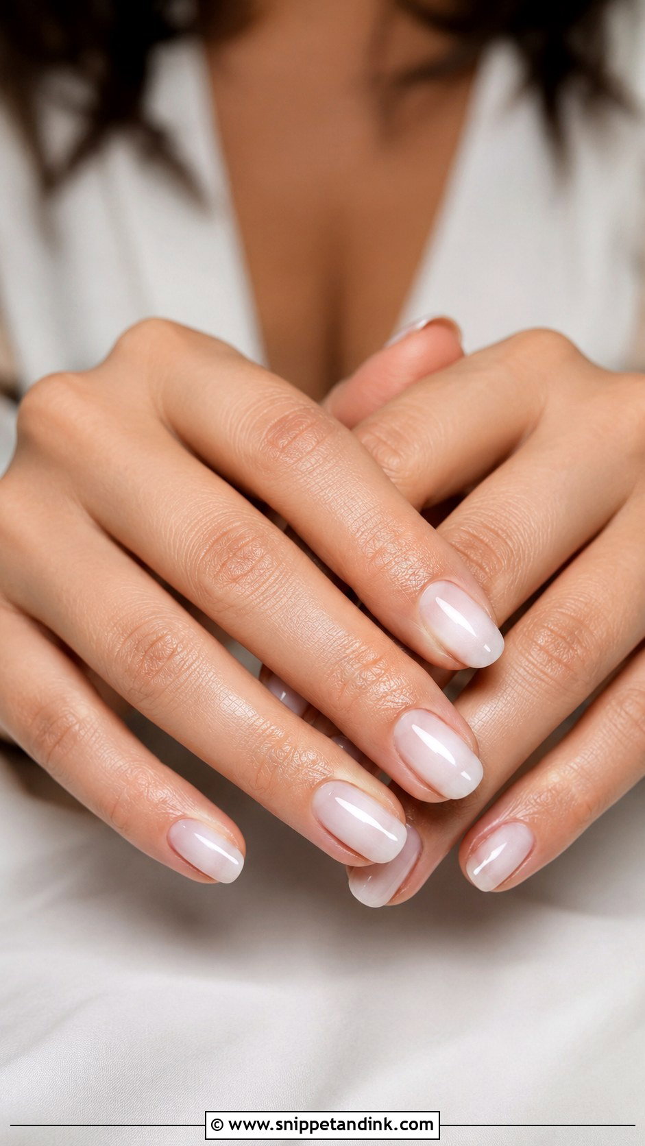 Milky White BIAB Wedding Nails - Snippet and Ink - 20 Wedding Nails BIAB