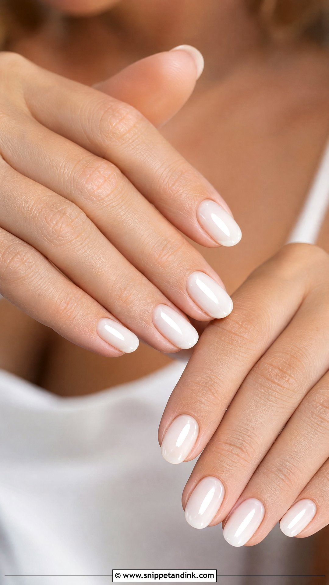 Milky White Beach Wedding Nails - Snippet and Ink - 25 Beach Wedding Nails