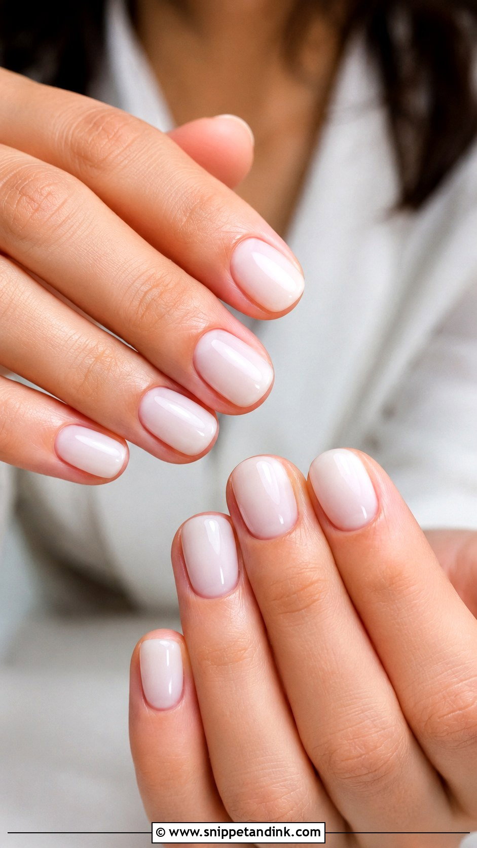 Milky White Bridal Acrylic Nails - Snippet and Ink - 20 Bridal Acrylic Nails