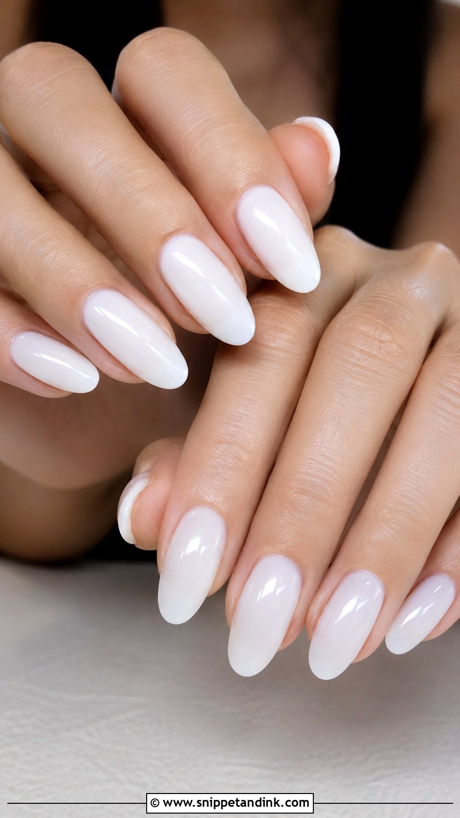 Milky White Bridal Dip Nails - Snippet and Ink - 20 Bridal Dip Nails