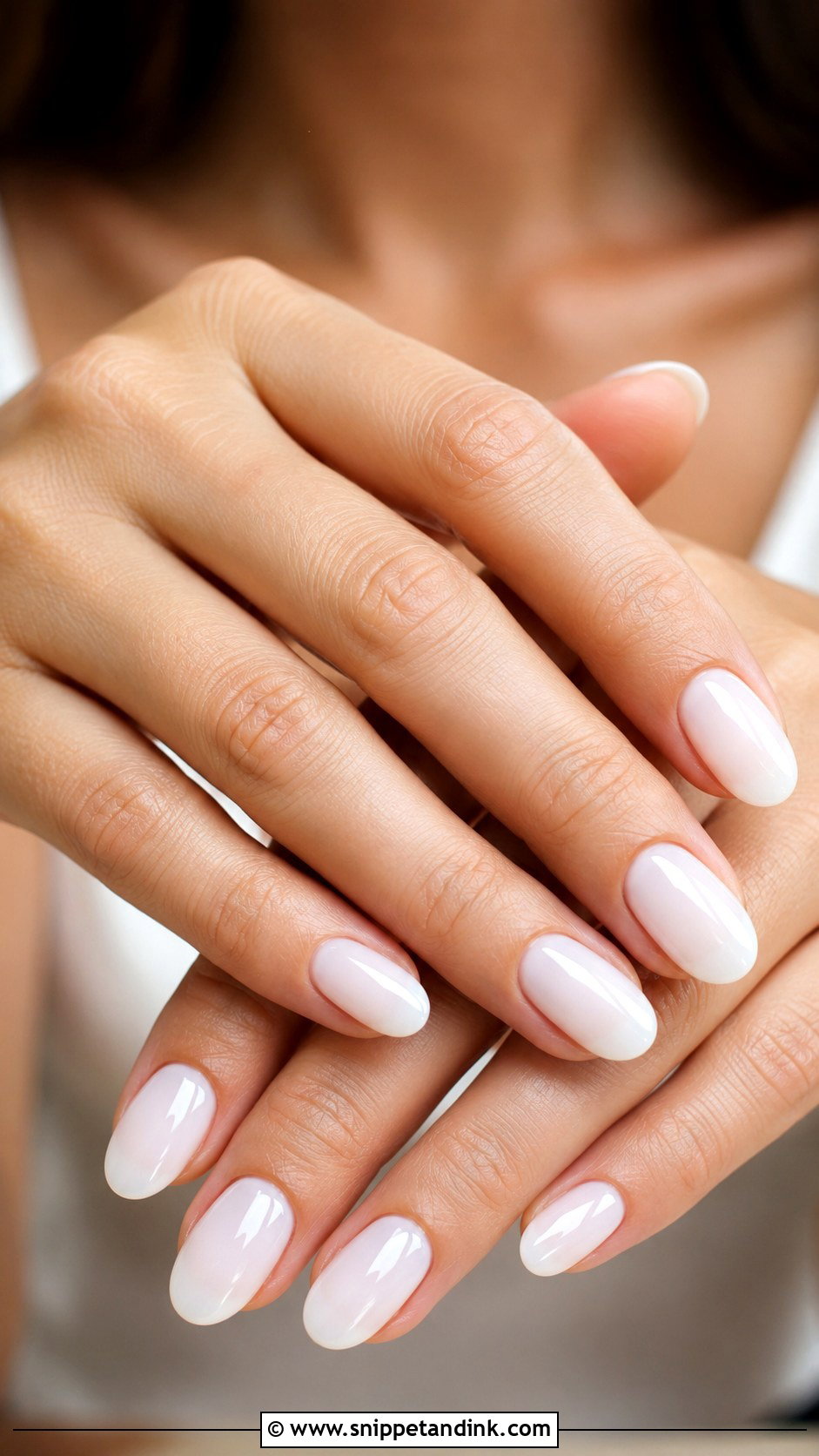 Milky White Bridal Gel Nails - Snippet and Ink - 20 Bridal Gel Nails Wedding Brides