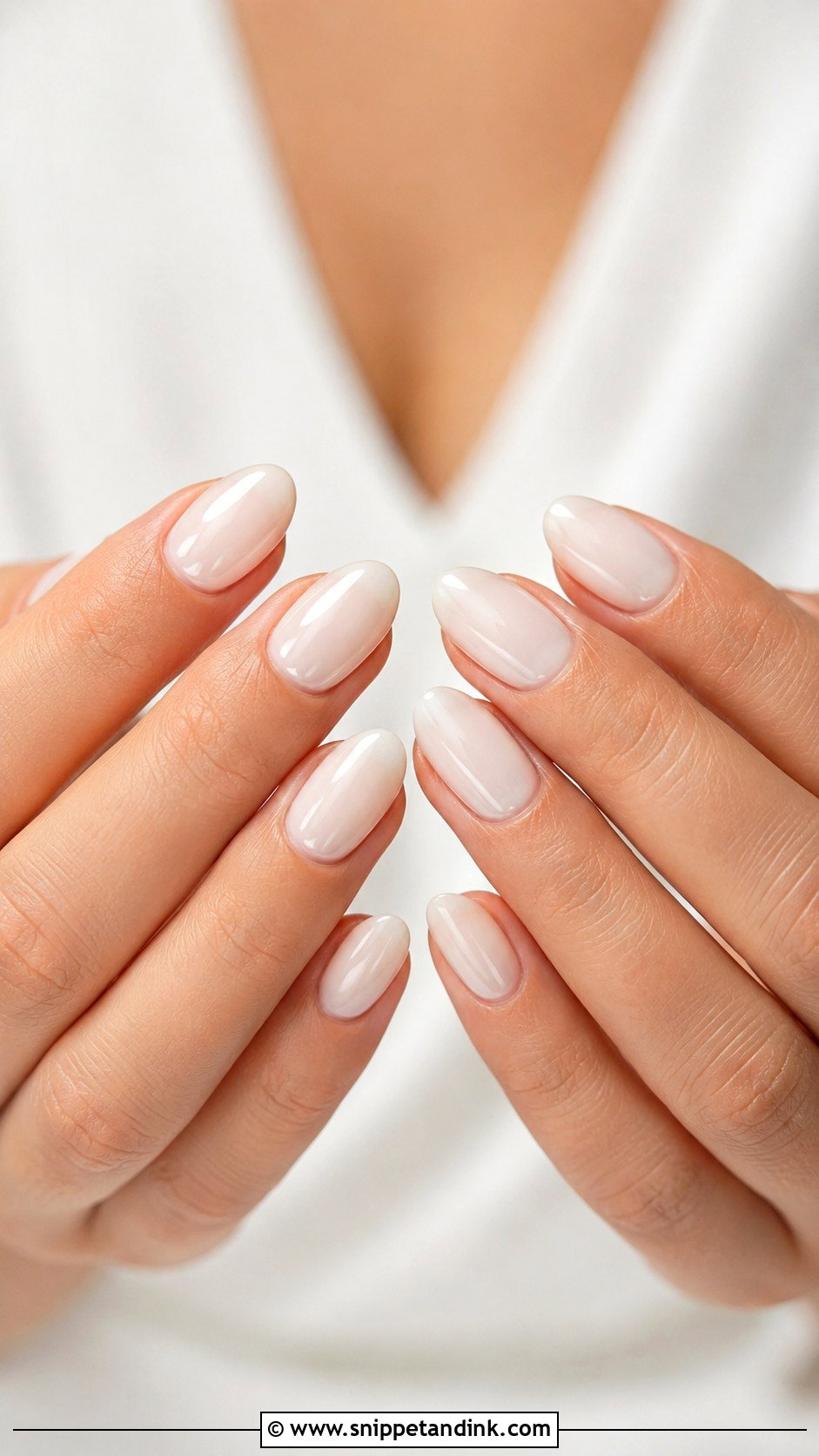 Milky White Bridal Nails - Snippet and Ink - 20 Nails for Bride Wedding Day 2025