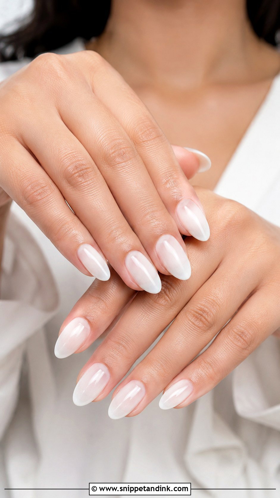 Milky White Bridal Nails - Snippet and Ink - 20 Romantic Nails Brides