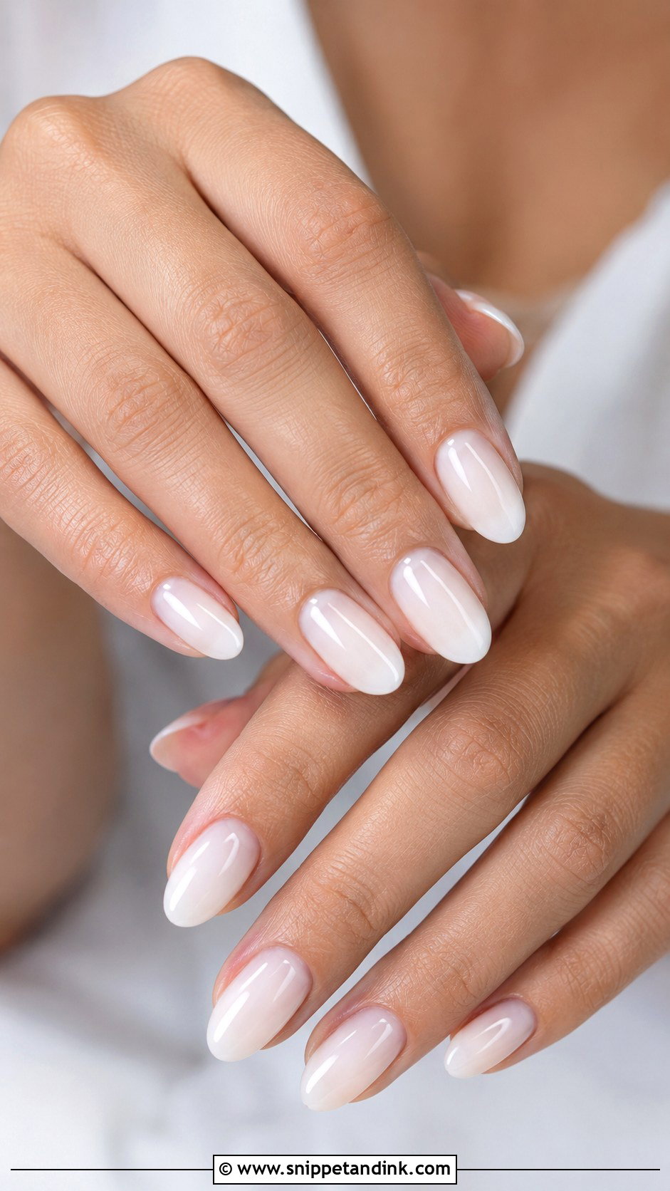 Milky White Bridal Nails - Snippet and Ink - 20 Simple Bridal Nails Designs