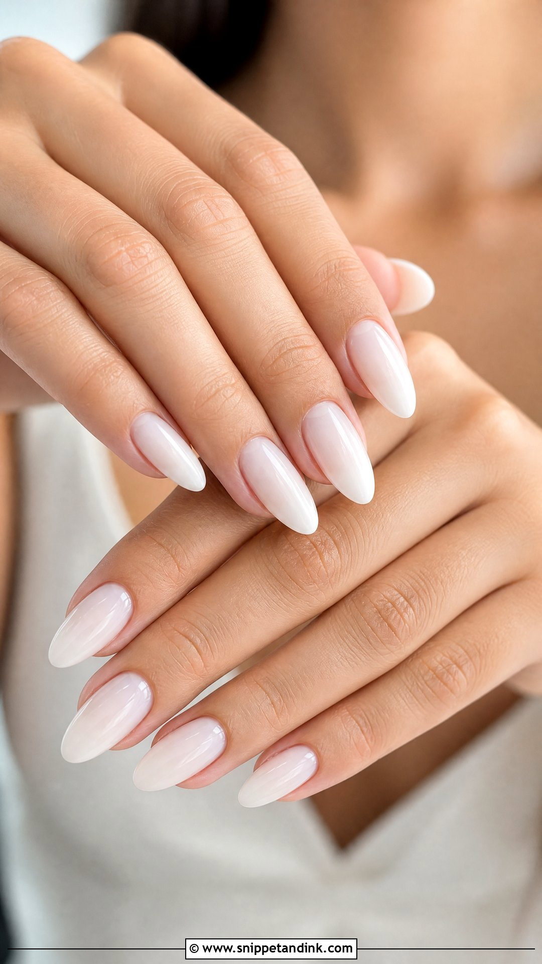 Milky White Bridal Nails - Snippet and Ink - 25 Bridal Nails 2025