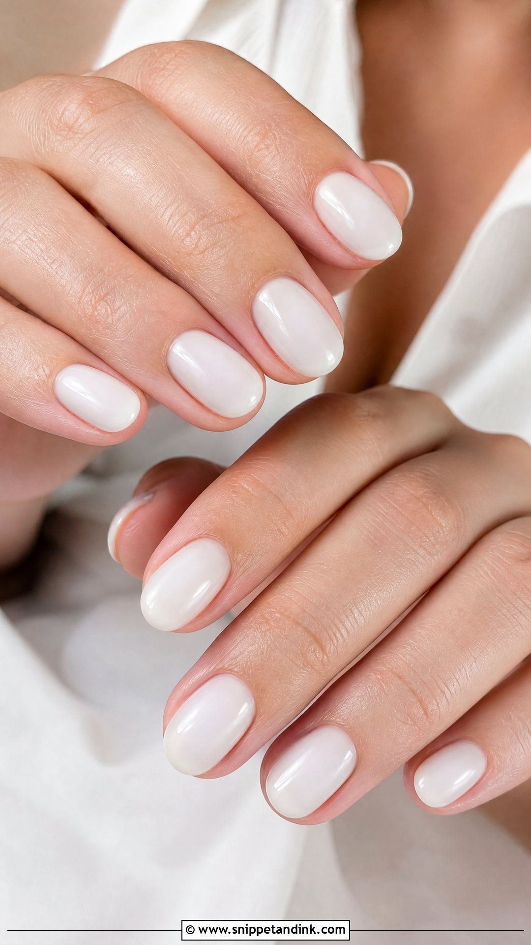 Milky White Bridal Nails - Snippet and Ink - 25 Bridal Wedding Nails for Bride