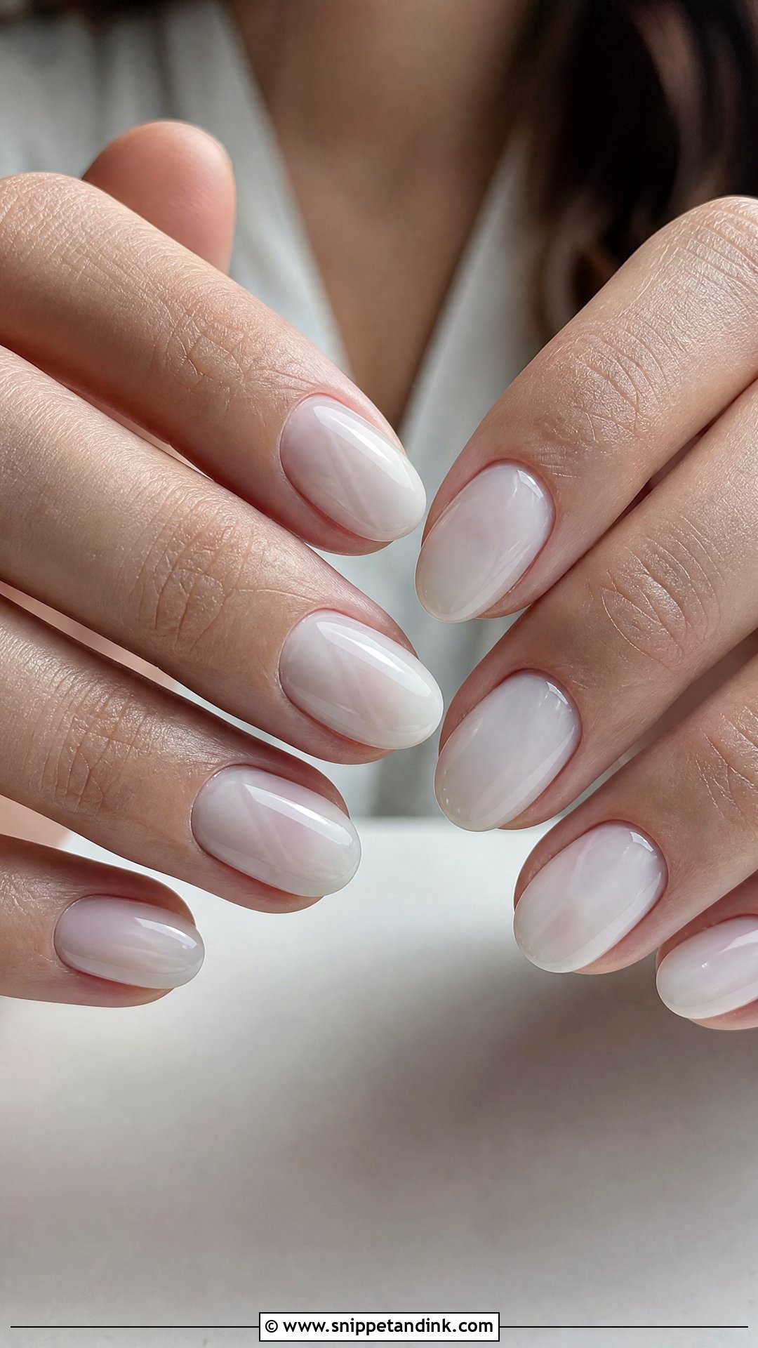 Milky White Bridal Nails - Snippet and Ink - 25 White Bridal Nails