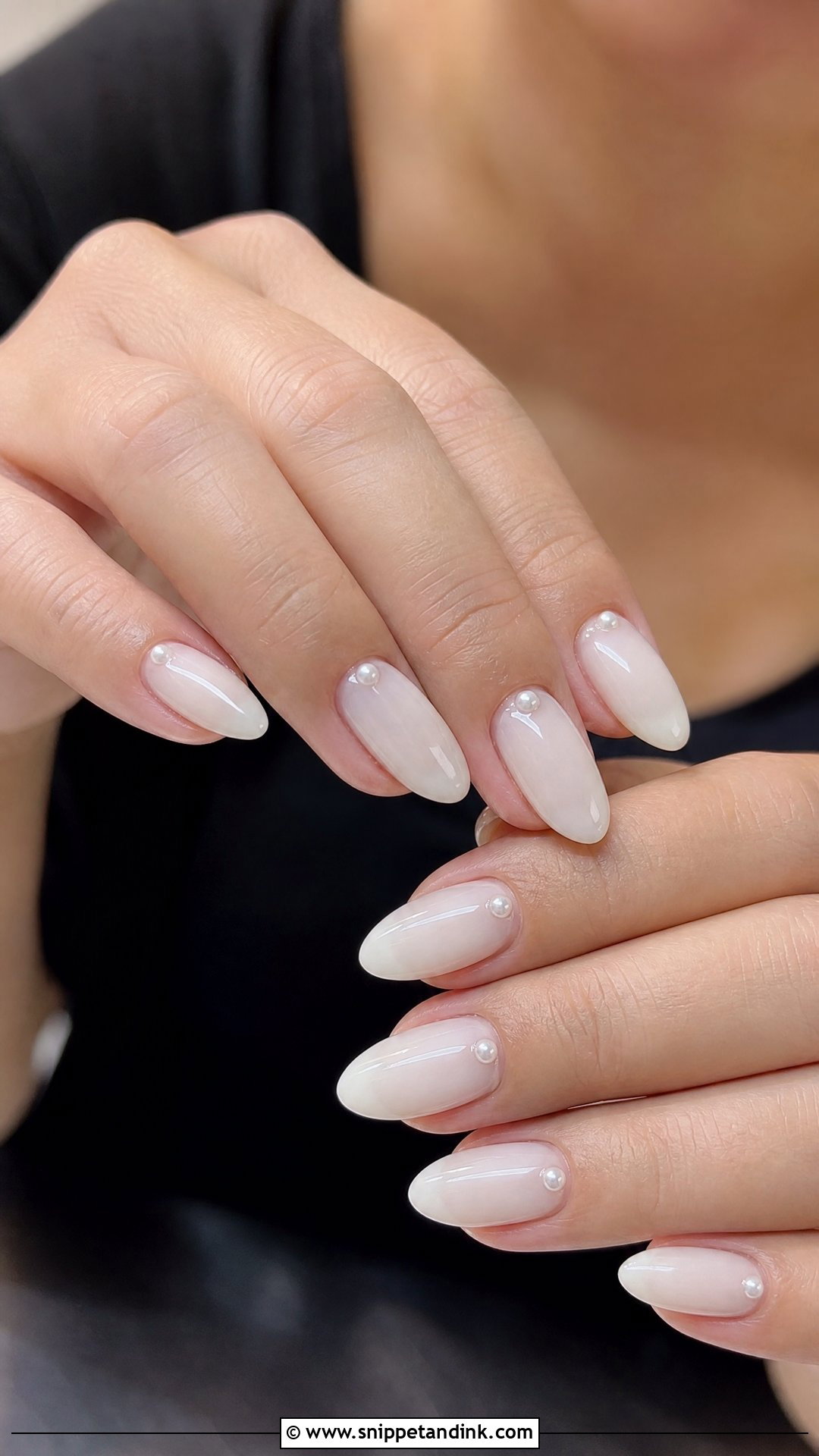 Milky White Bridal Nails - Snippet and Ink - 30 Bridal Nail Art Designs Wedding Day