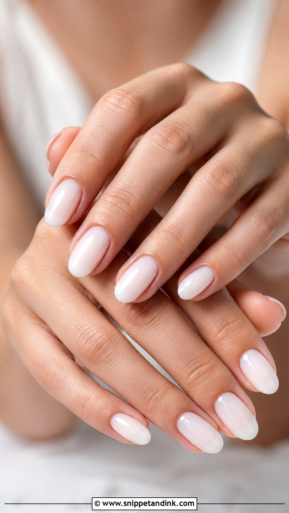 Milky White Bridal Nails - Snippet and Ink - 30 Bridal Nail Ideas