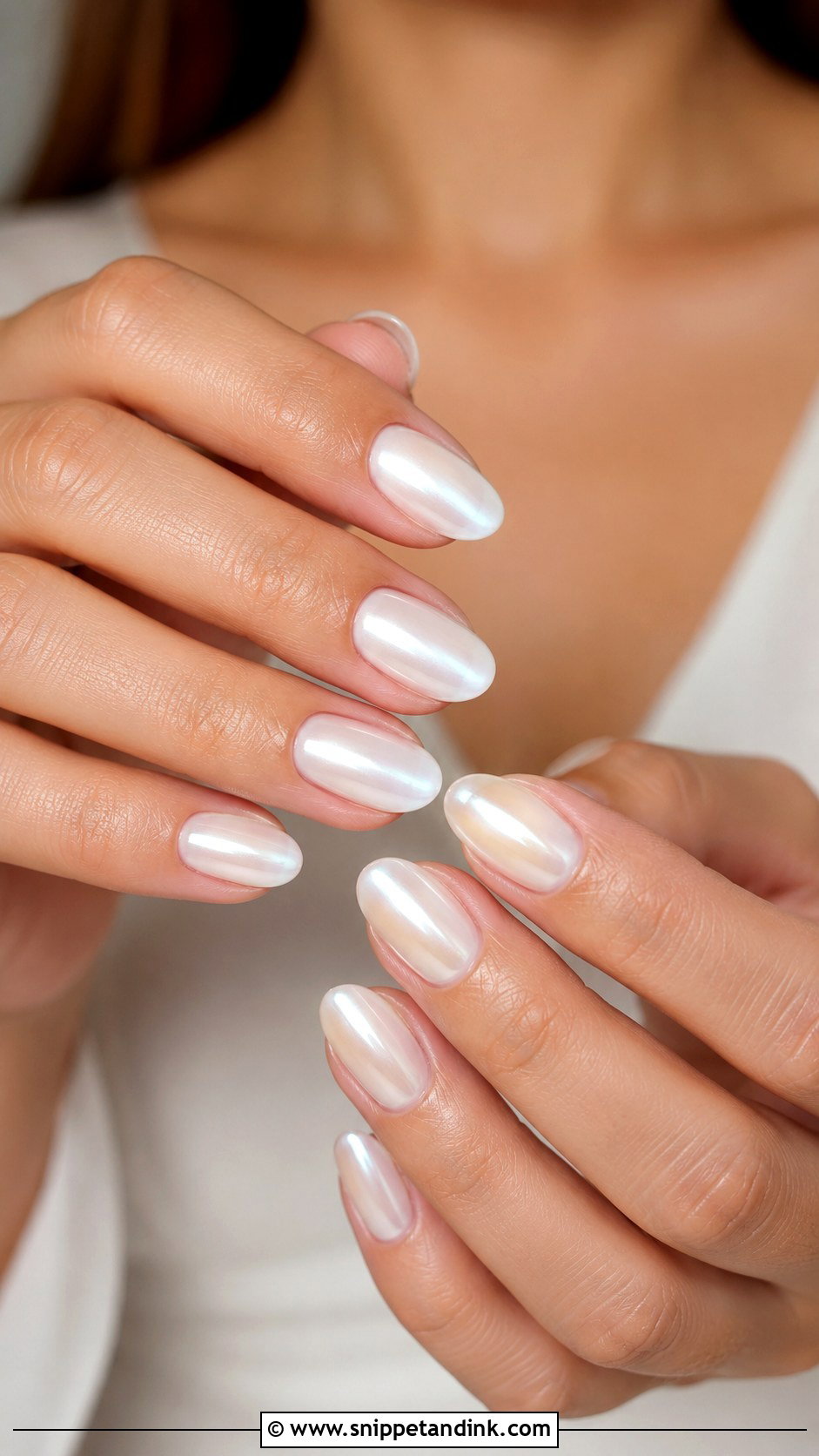 Milky White Bridal Nails - Snippet and Ink - 30 Simple Bridal Nails