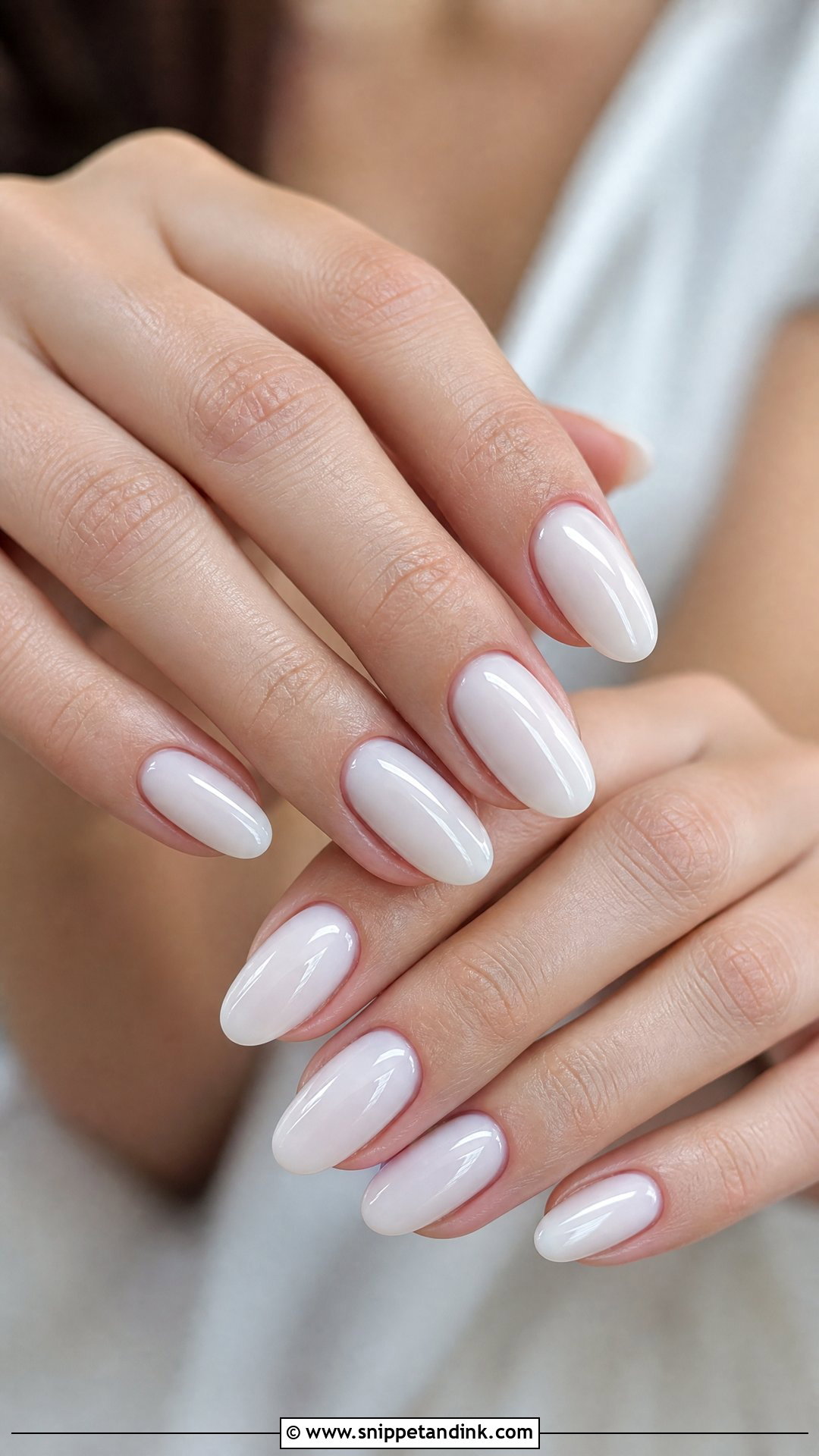 Milky White Bridal Nails - Snippet and Ink - 35 Bridal Nails