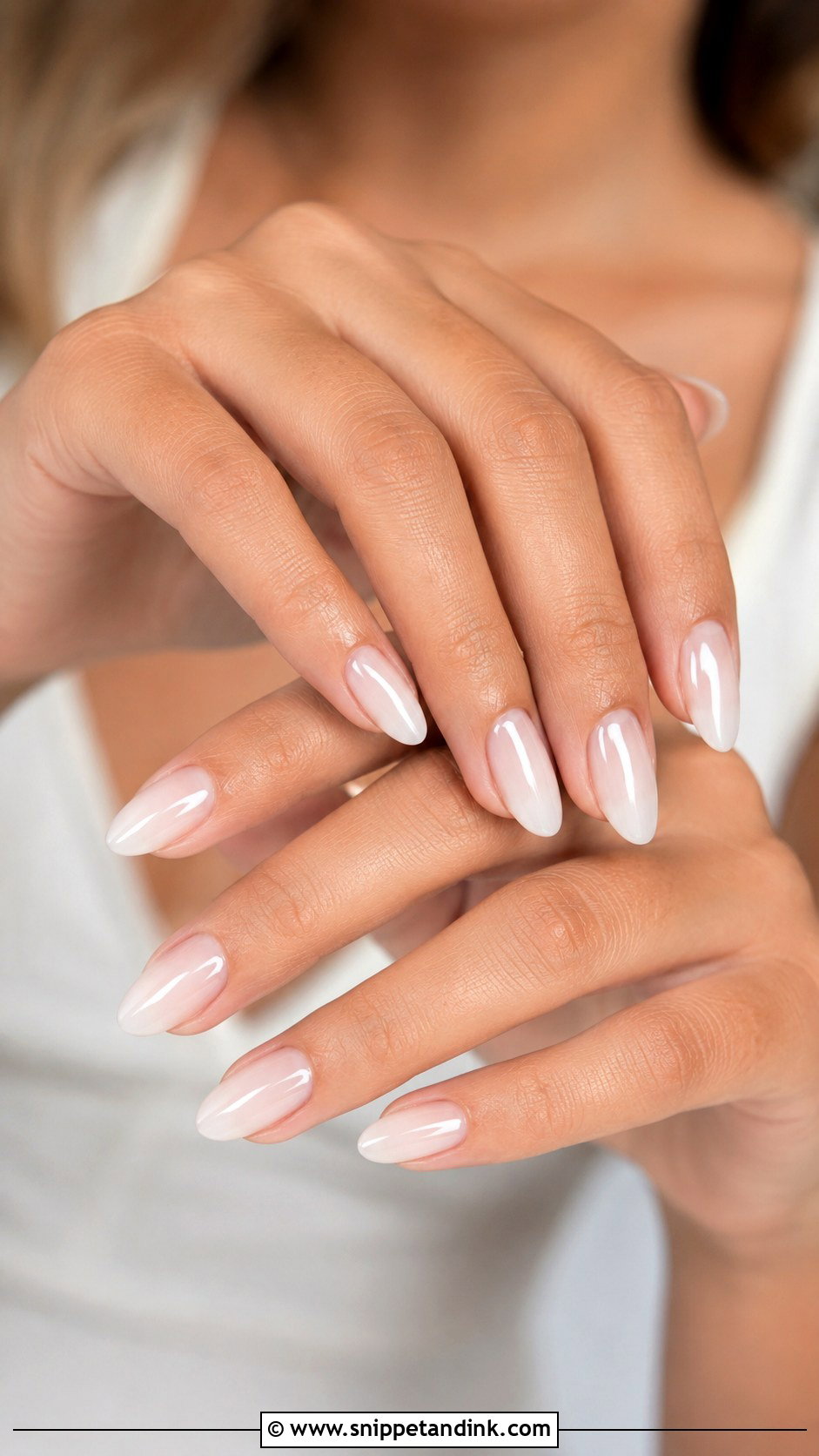 Milky White Bridal Nails - Snippet and Ink - 20 Bridal Wedding Nail Designs