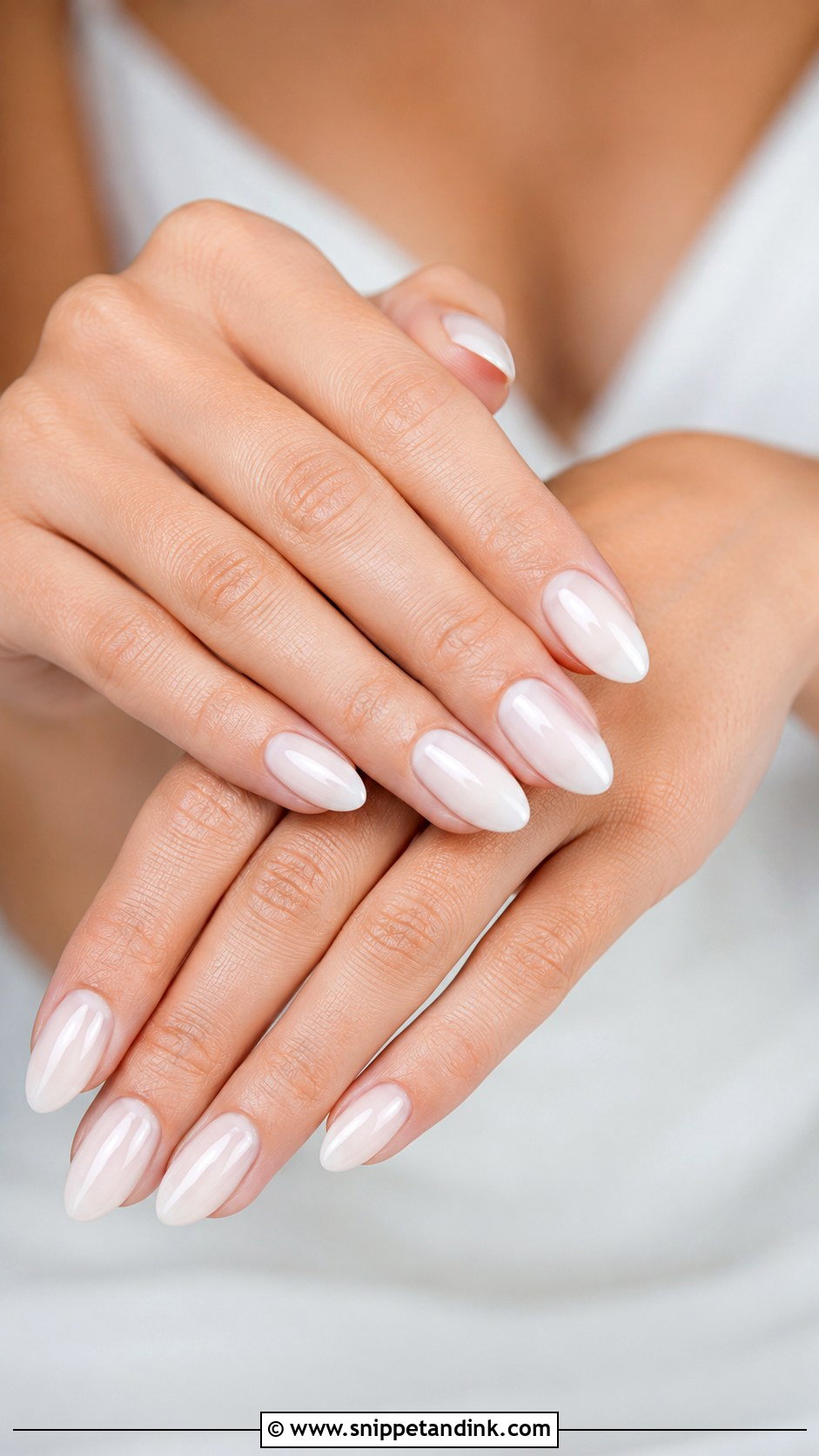 Milky White Bridal Nails - Snippet and Ink - 20 Elegant Bridal Nail Designs Brides