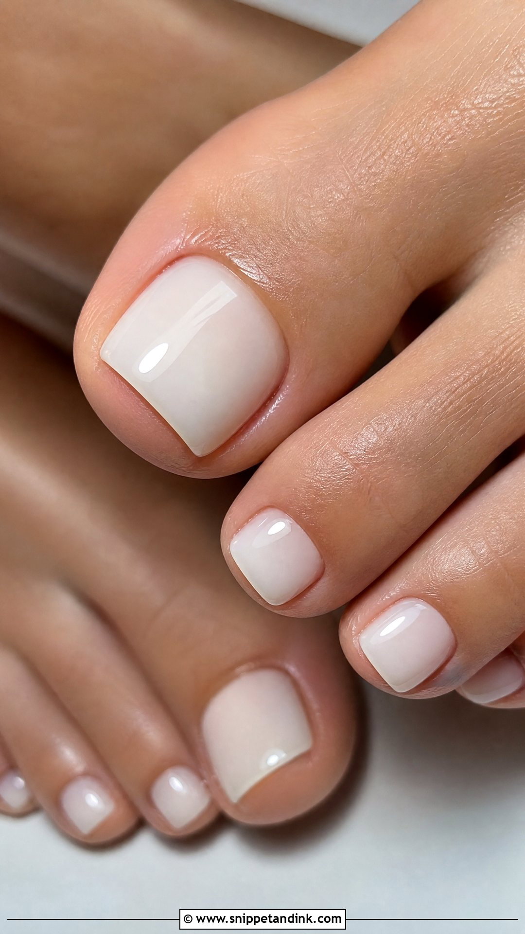 Milky White Bridal Toe Nails - Snippet and Ink - 25 Bridal Toe Nails Wedding