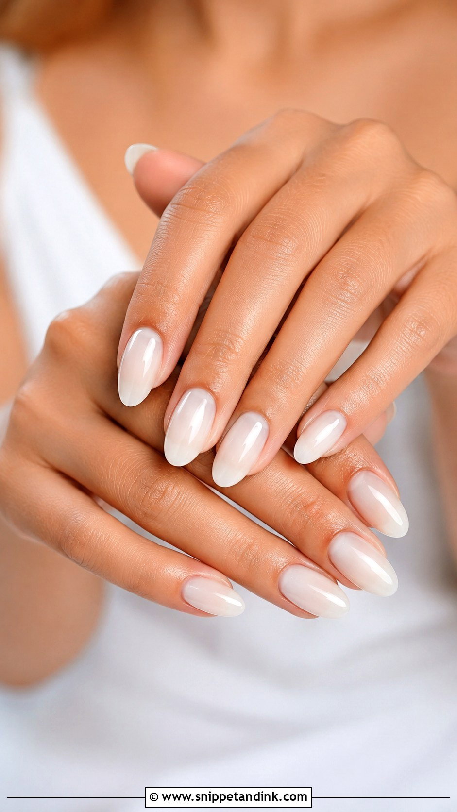 Milky White Bride Nail Extensions - Snippet and Ink - 20 Bride Nail Extension Designs