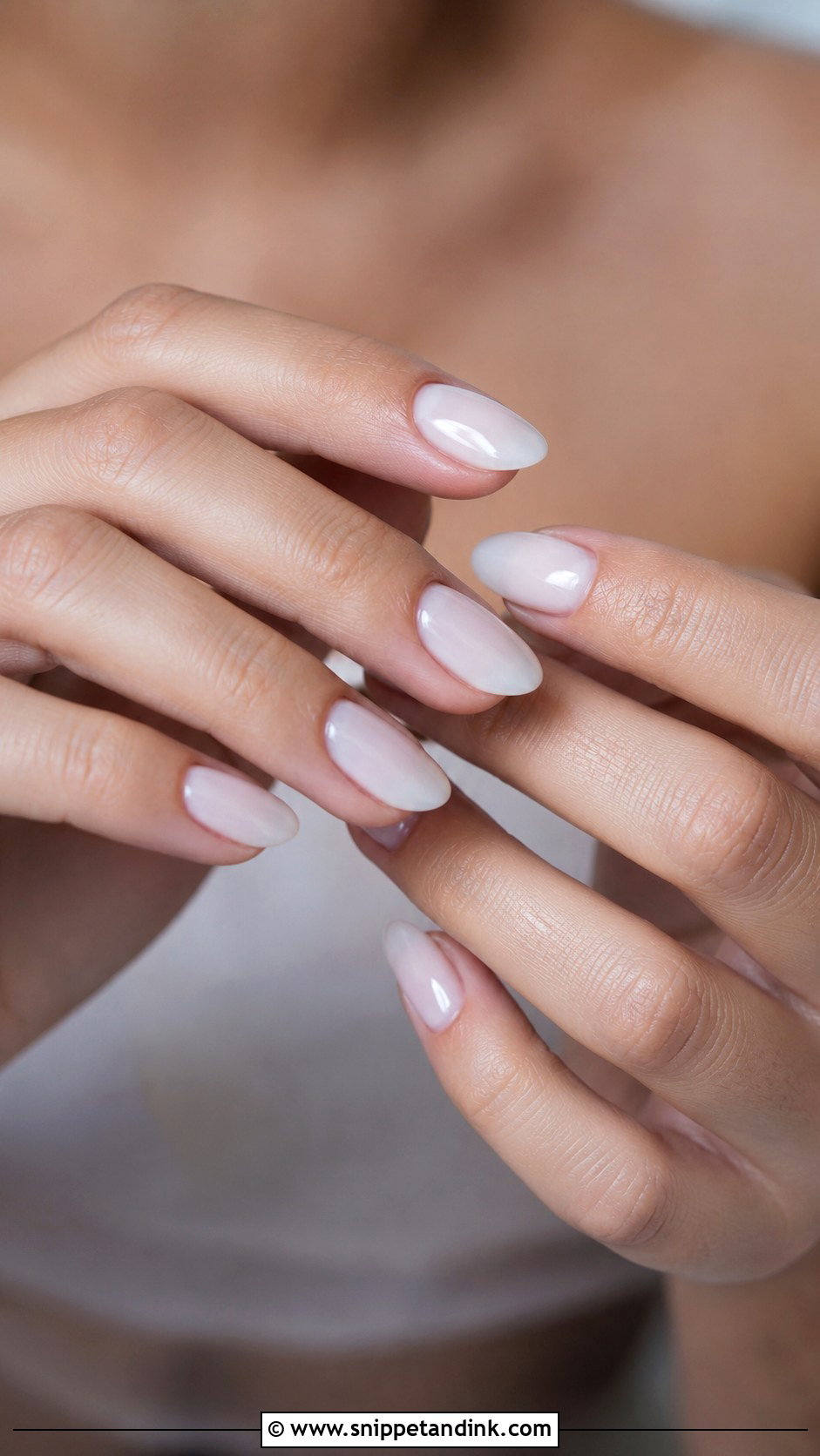 Milky White Bride Nails - Snippet and Ink - 20 Wedding Bride Nails Ideas