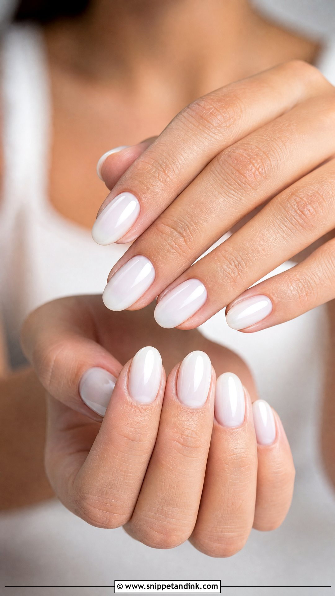 Milky White Bride Nails - Snippet and Ink - 25 Brides Nails for Wedding