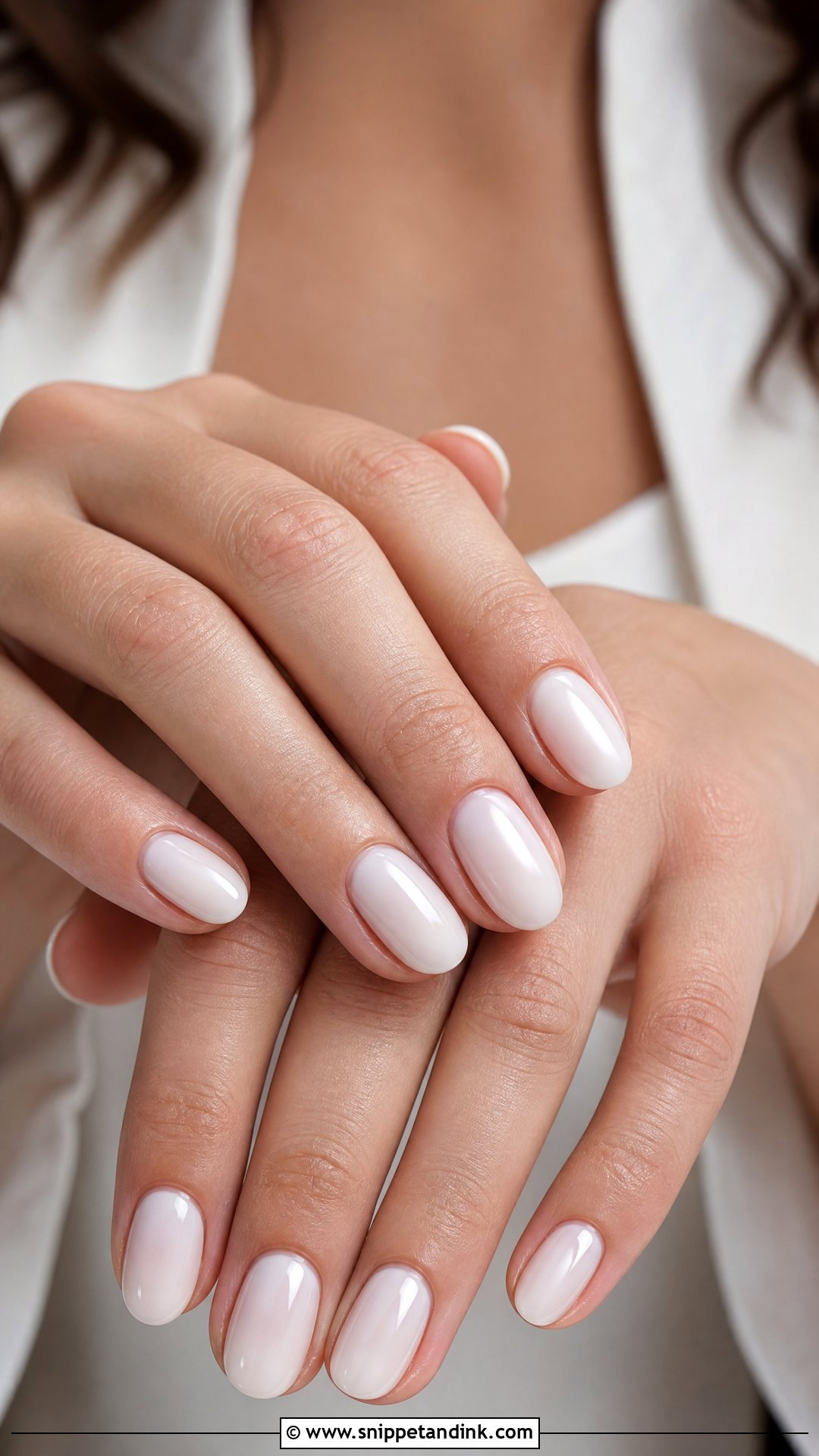 Milky White Bride Nails - Snippet and Ink - 35 Bride Nails